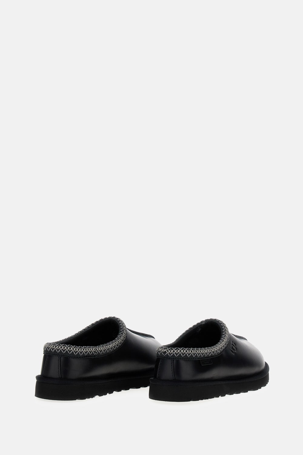 Ugg Black Tasman Leather Regenerate Mules In Black