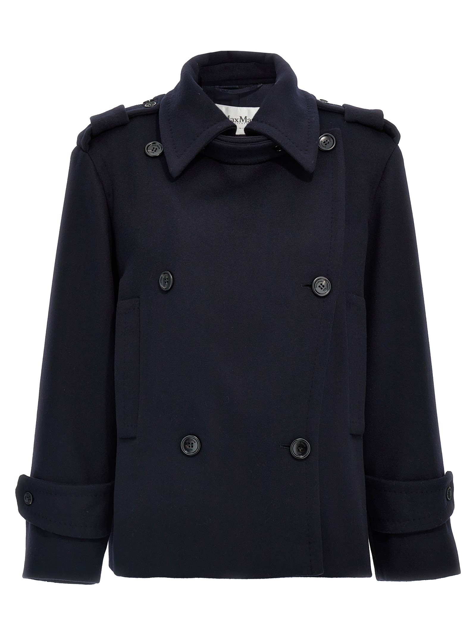 Shop Max Mara Laveno Coat In Blue