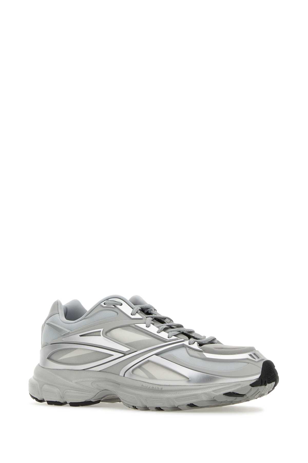 Shop Reebok Grey Fabric And Rubber Premier Road Modern Sneakers In Silver