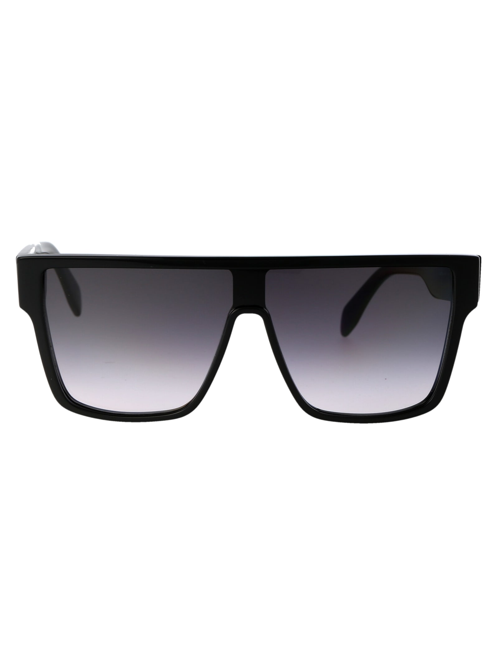 Shop Alexander Mcqueen Am0354s Sunglasses In 001 Black Black Grey