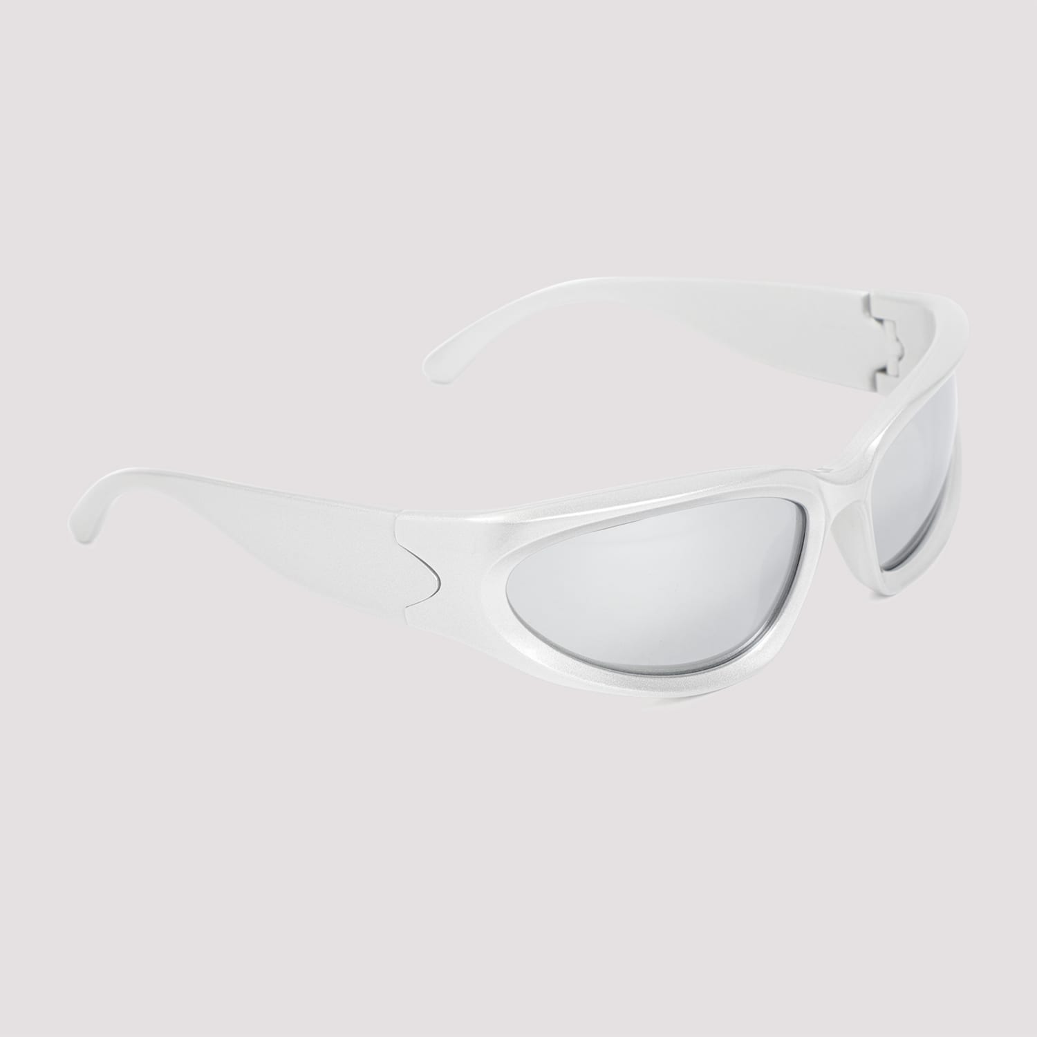 Balenciaga Swift Oval Sunglasses Women In White