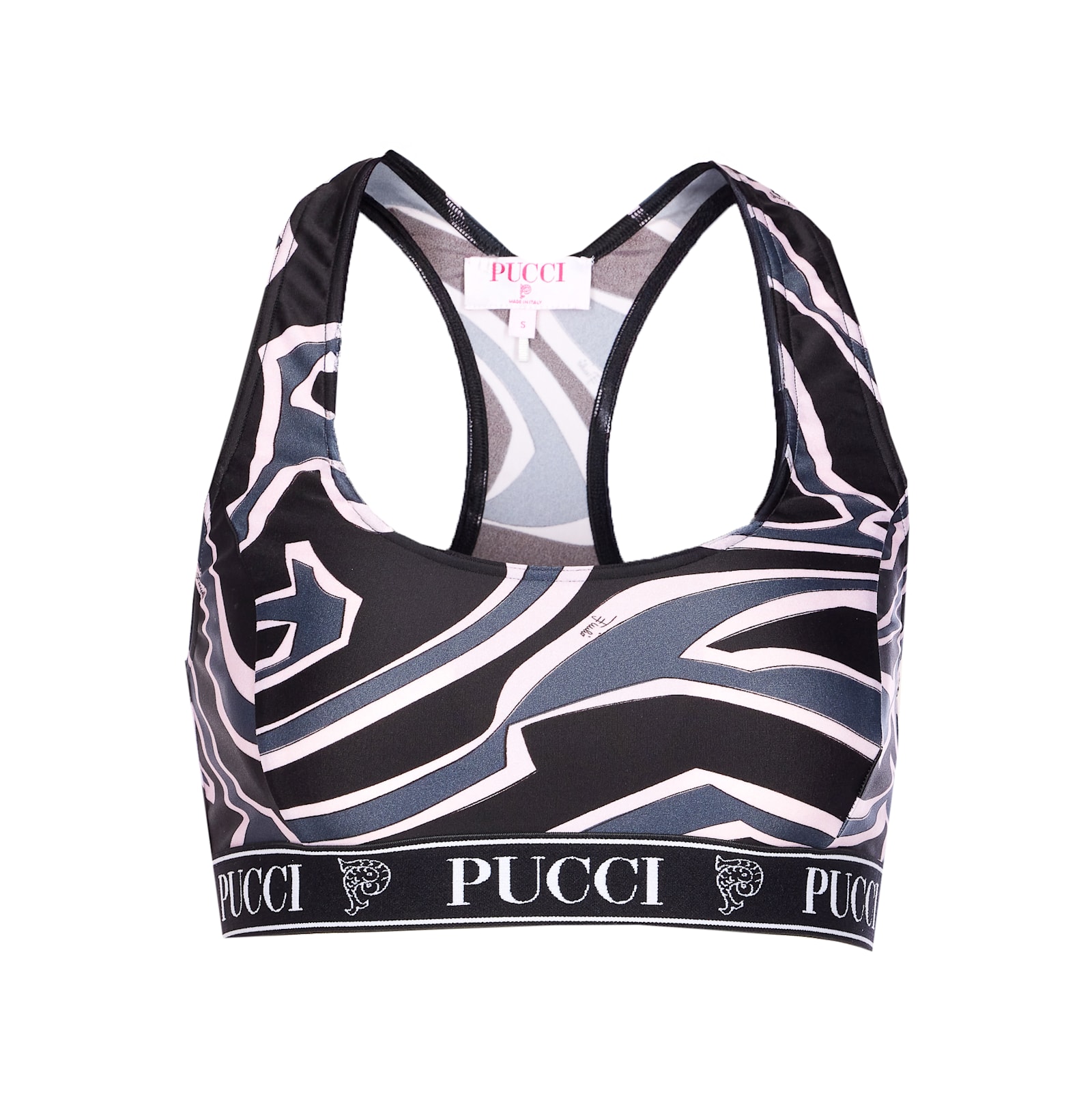 Pucci Top Pesci Print In Black