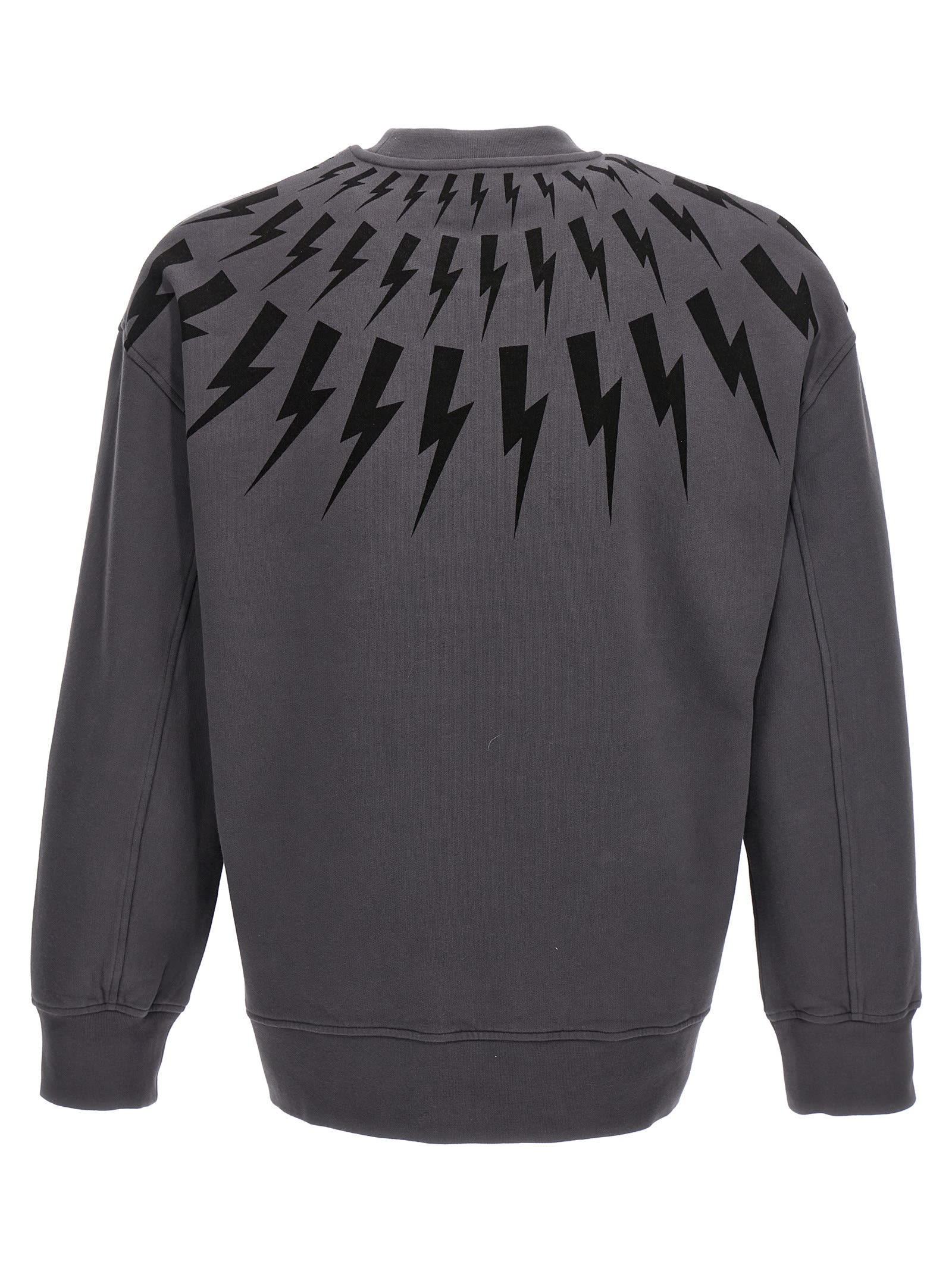 Shop Neil Barrett Thunderbolt Sweatshirt In Grigio