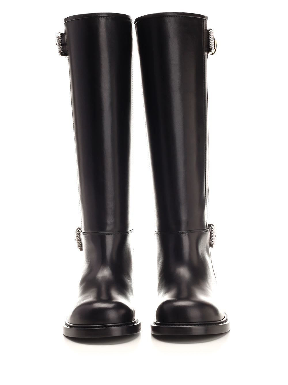 Shop Givenchy Voyou Calf Leather Boots In Black