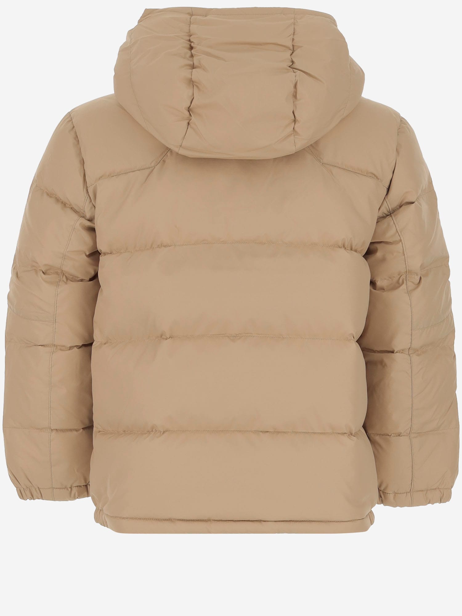 Polo Ralph Lauren Padded Down Jacket With Logo In Brown