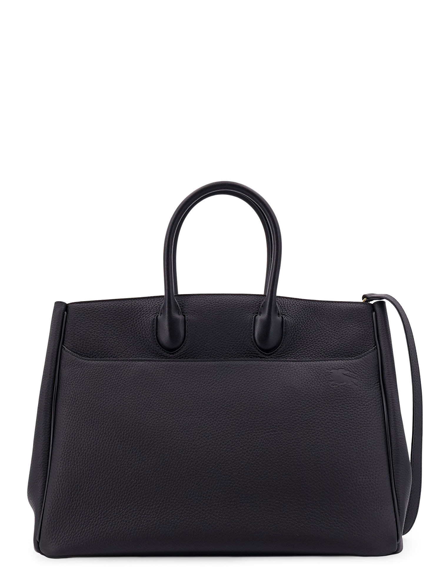 Shop Burberry Rocking Horse Handbag In Black