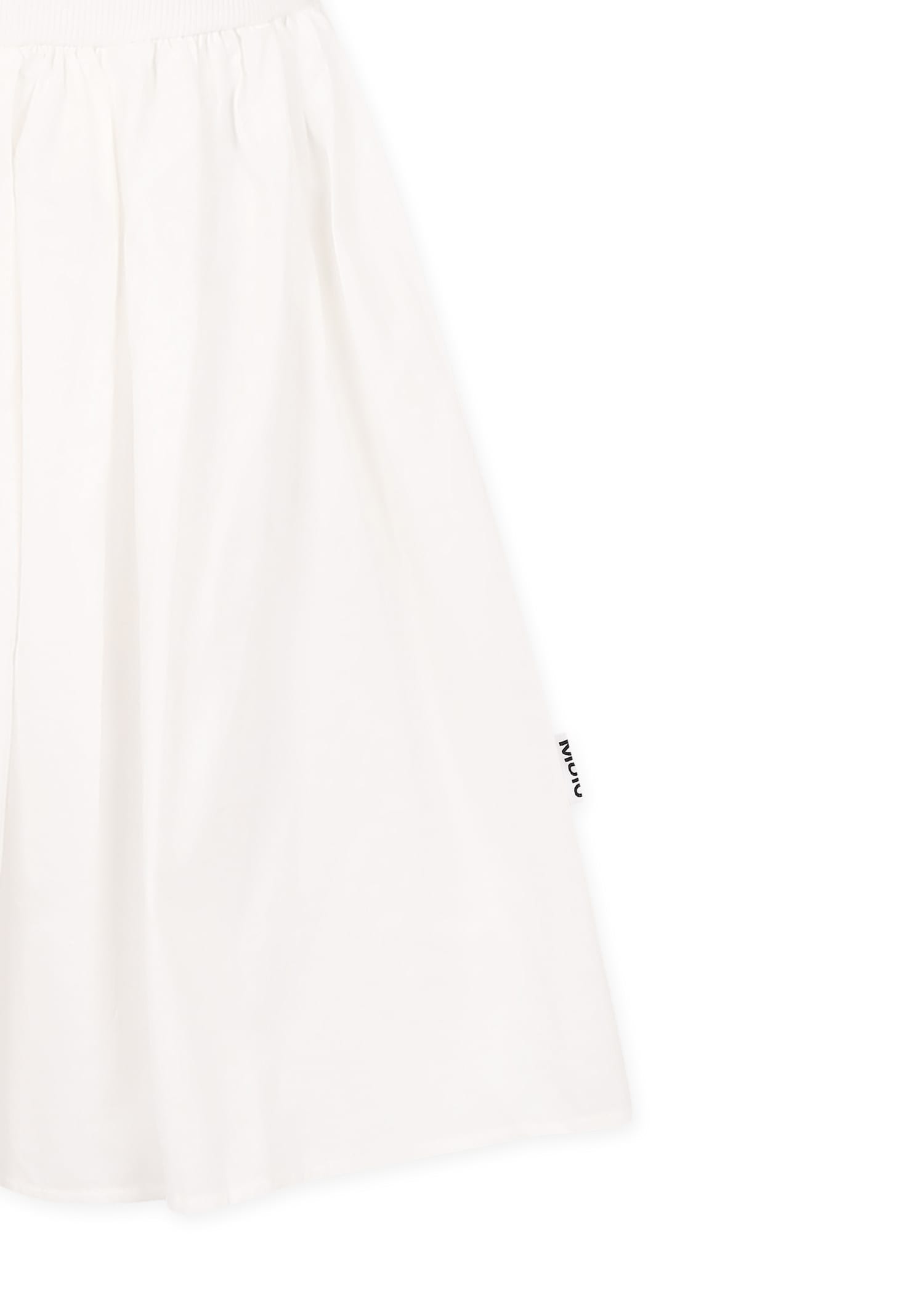 Molo White Dress For Girl In White