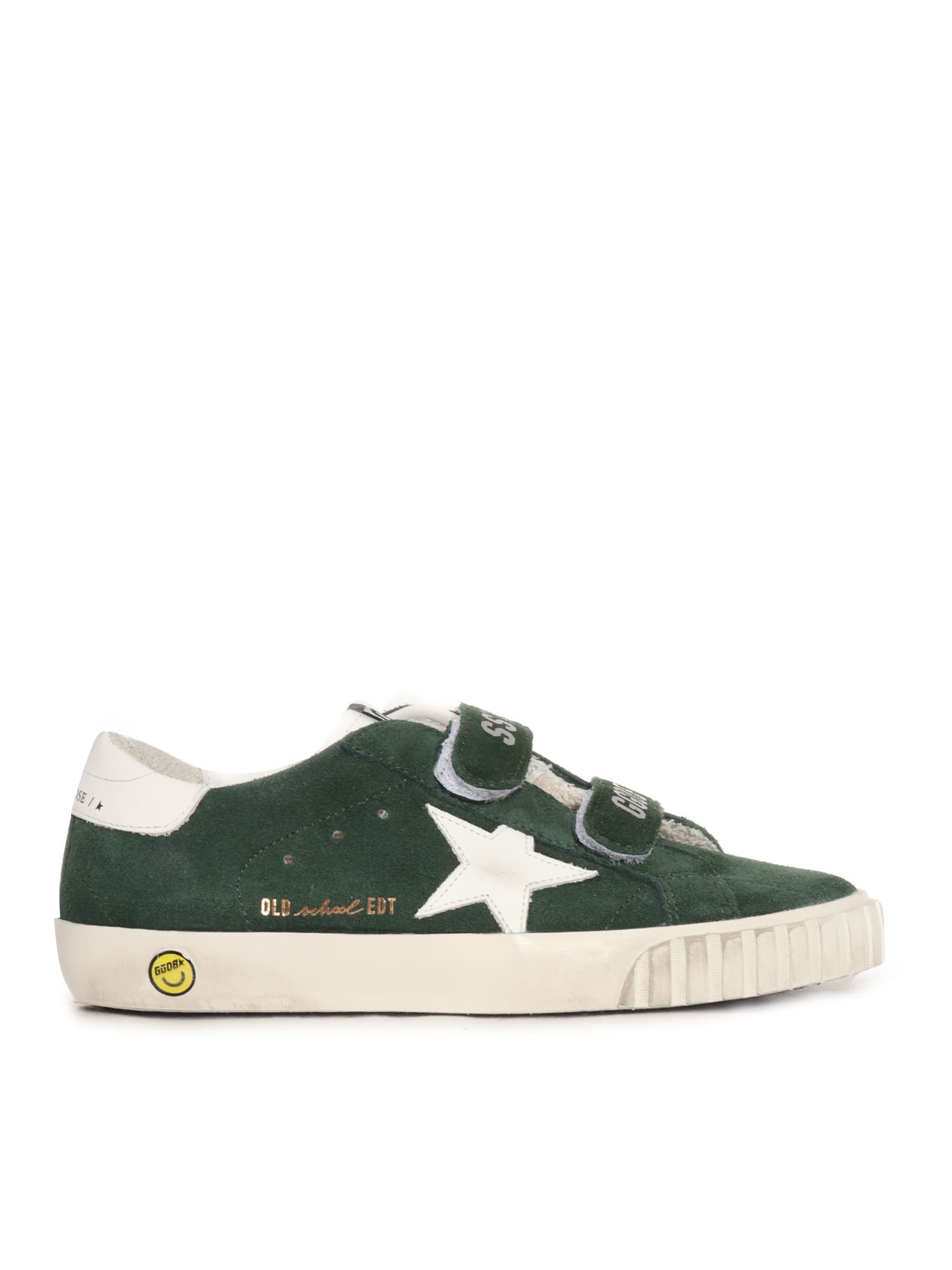 Golden Goose Superstar Touch-strap Sneakers In Green