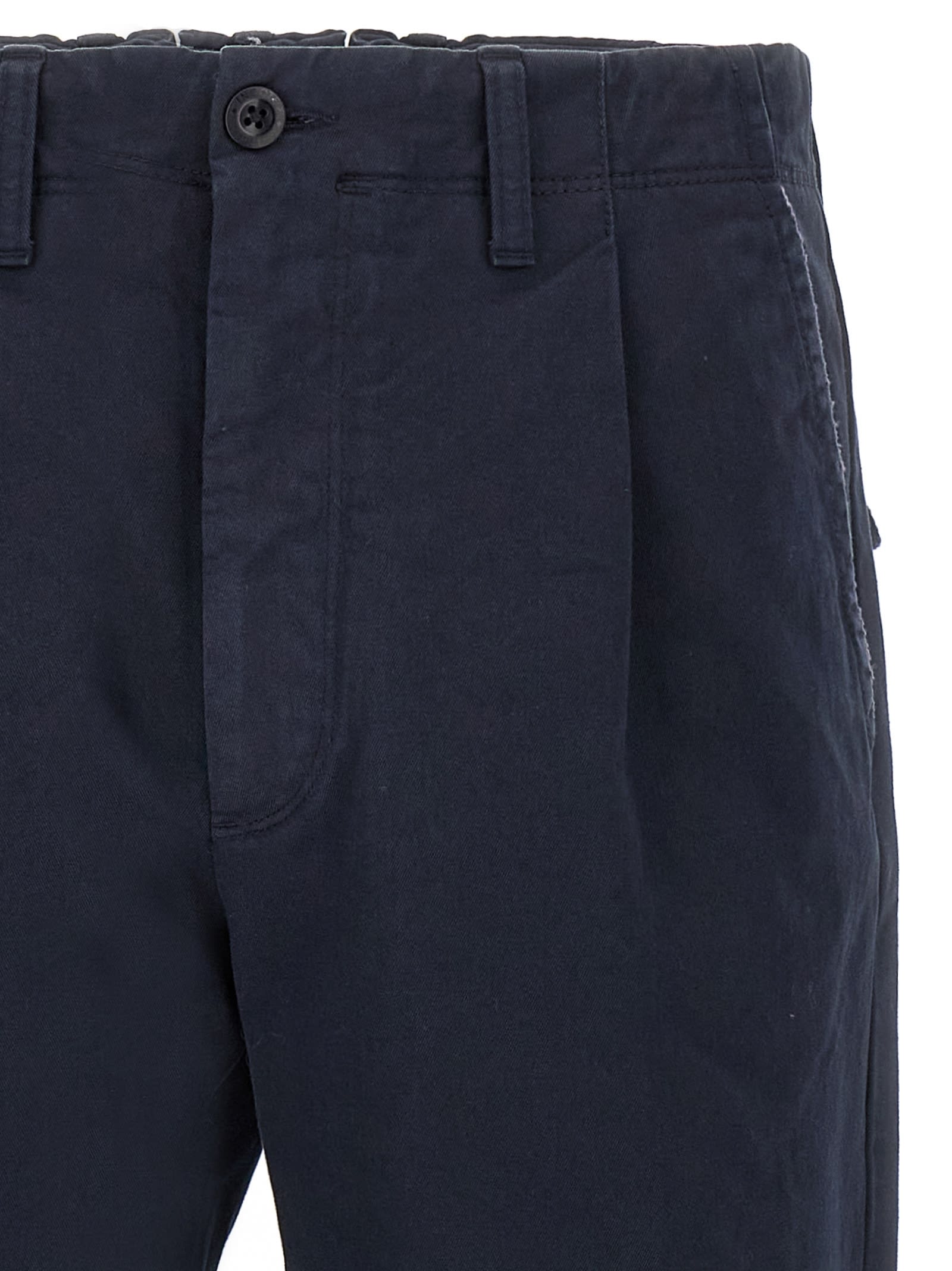 Incotex Cotton Trousers In Blue