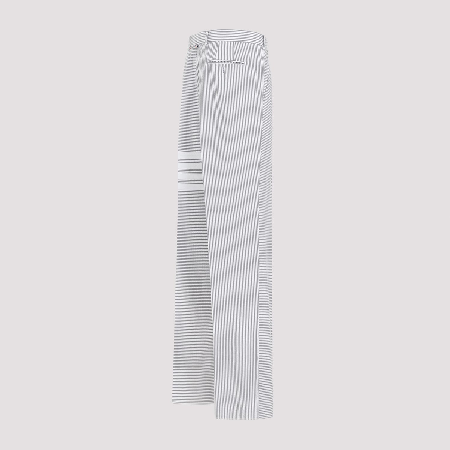 Shop Thom Browne Low Rise Beltloop Pants In Med Grey