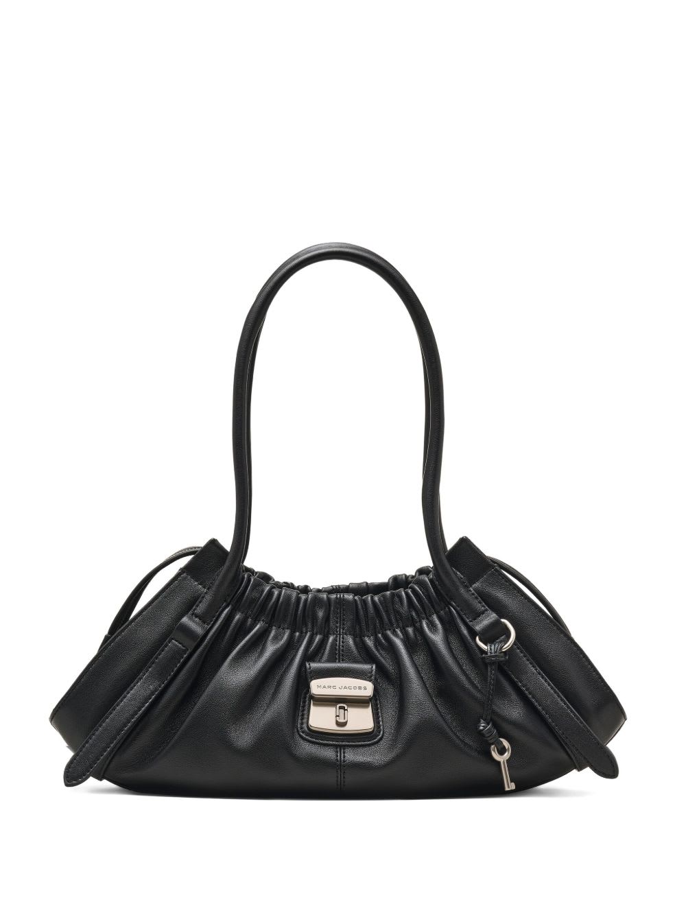 Marc Jacobs The Satchel Leather Shoulder Bag In Black