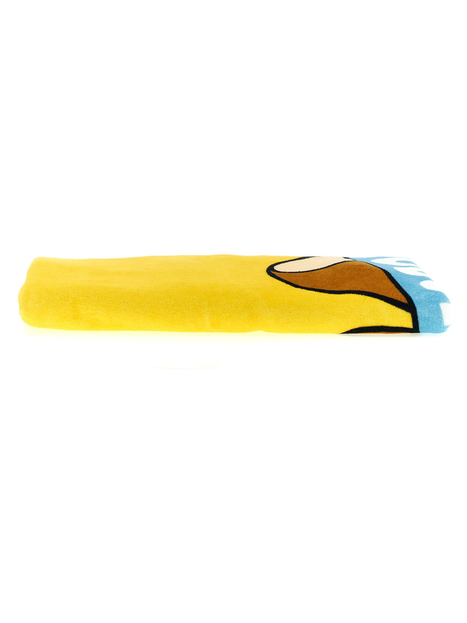 Moschino Beach Towel Teddy In Yellow