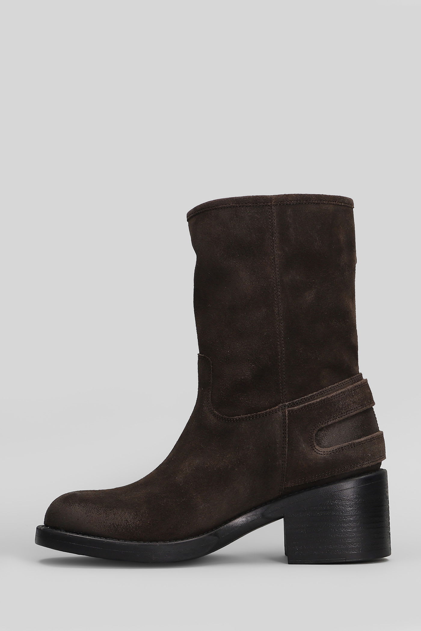 Chloé Dakota High Heels Ankle Boots In Brown Suede In Brown