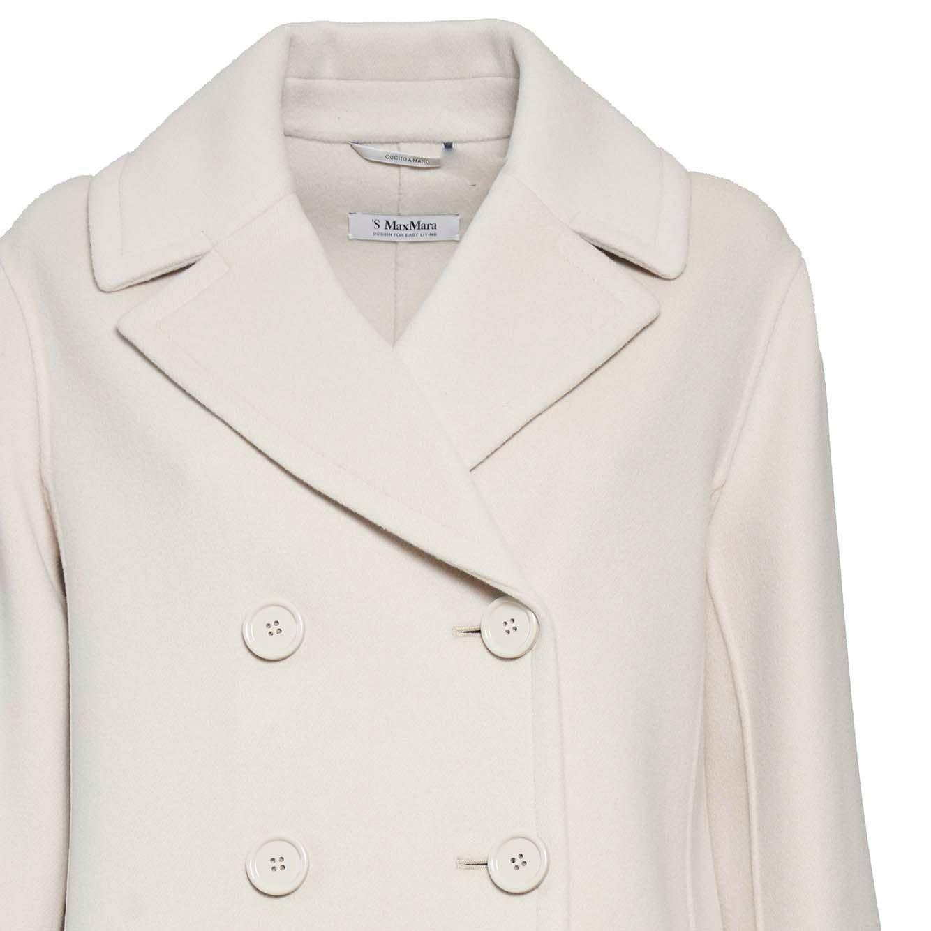 Shop 's Max Mara Double-breasted Long-sleeved Jacket In Beige