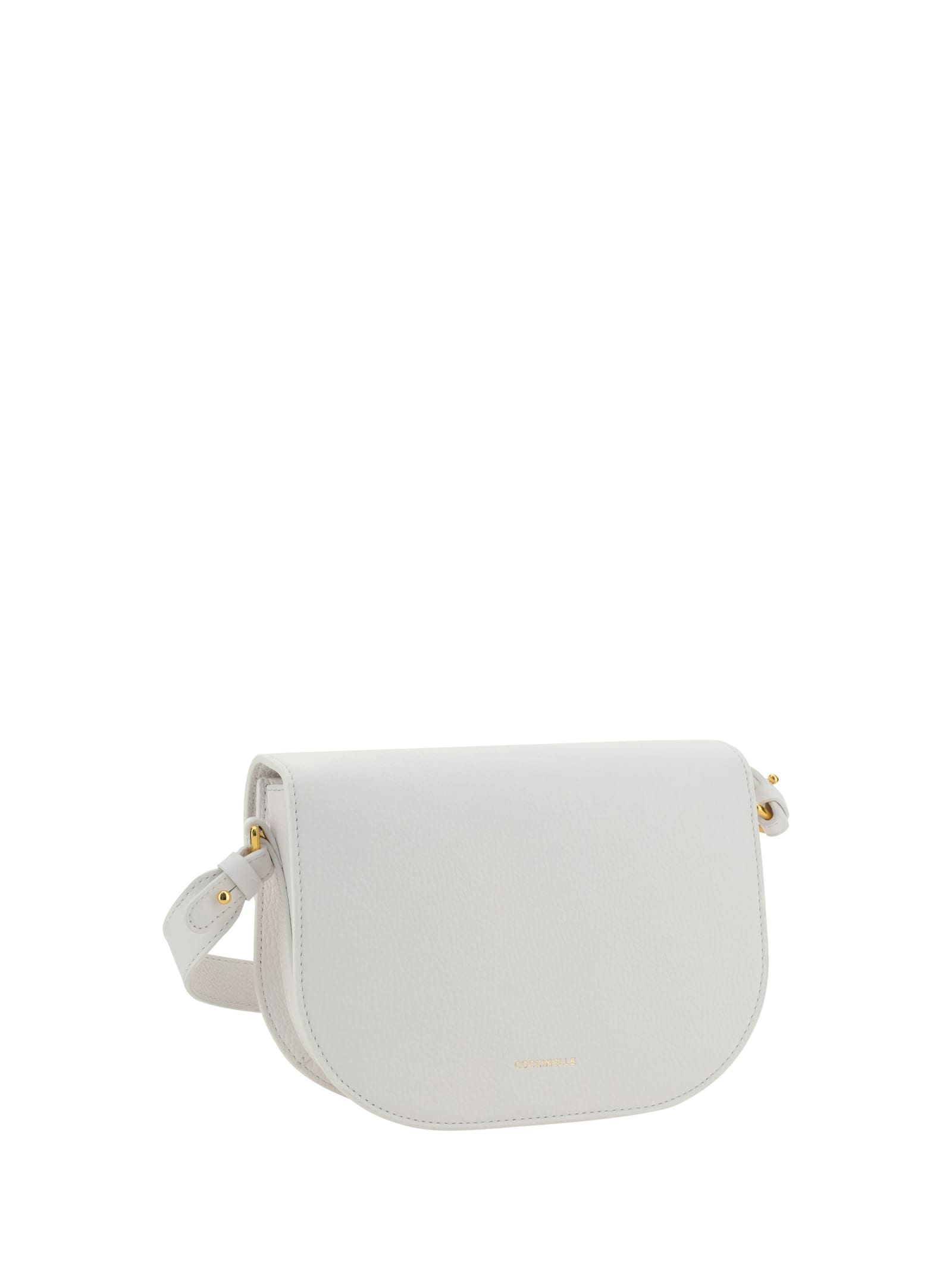 Shop Coccinelle Dew Shoulder Bag In Brillant White