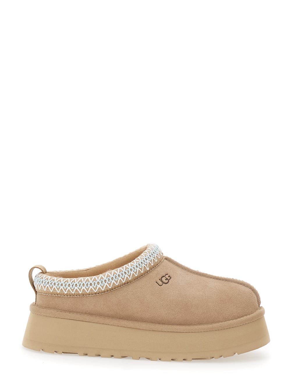 Ugg Tazz Round Toe Flat Sole Slippers In Animal Print