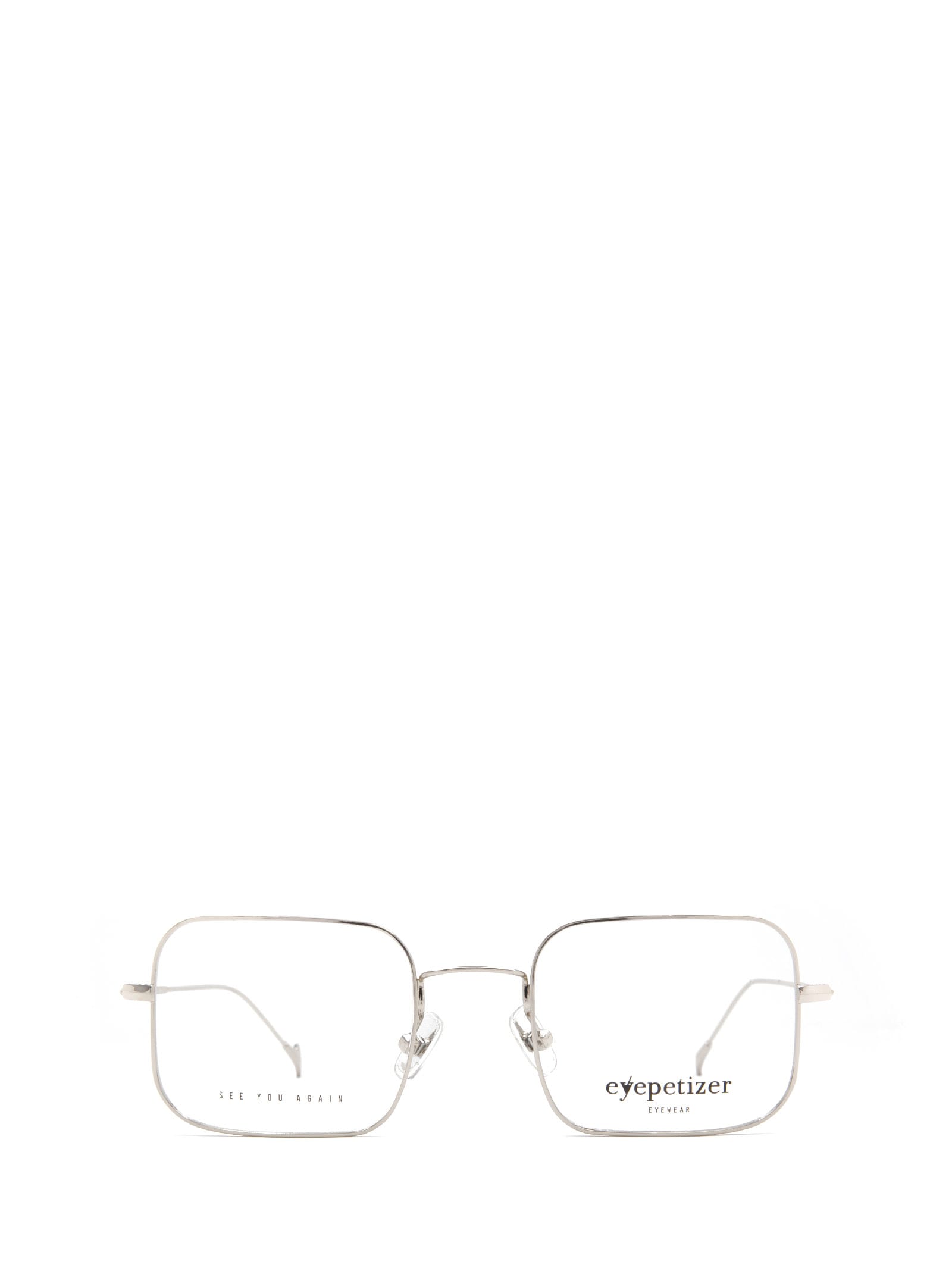 Shop Eyepetizer Brando Matte Silver Glasses