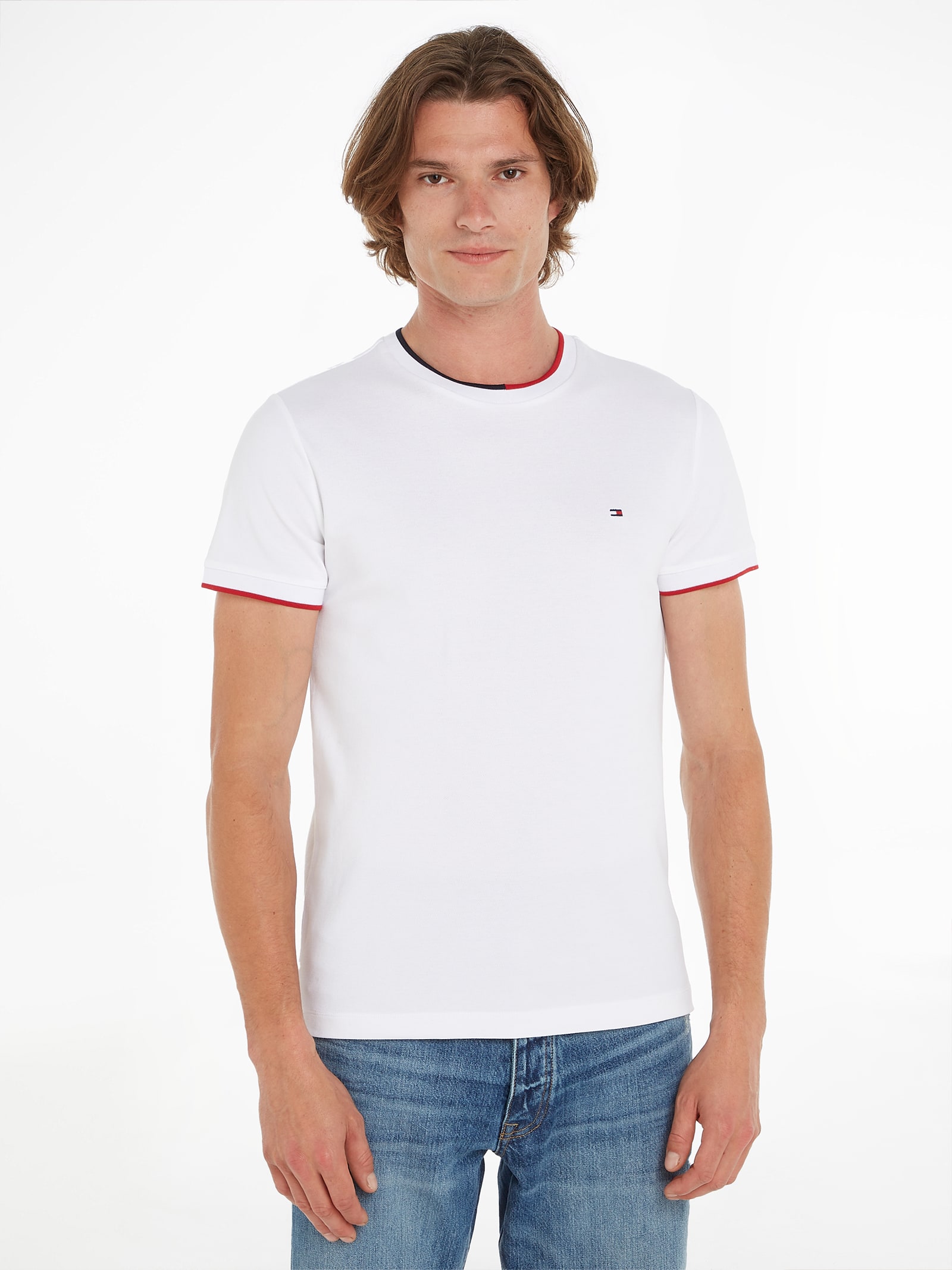Shop Tommy Hilfiger White T-shirt With Mini Logo