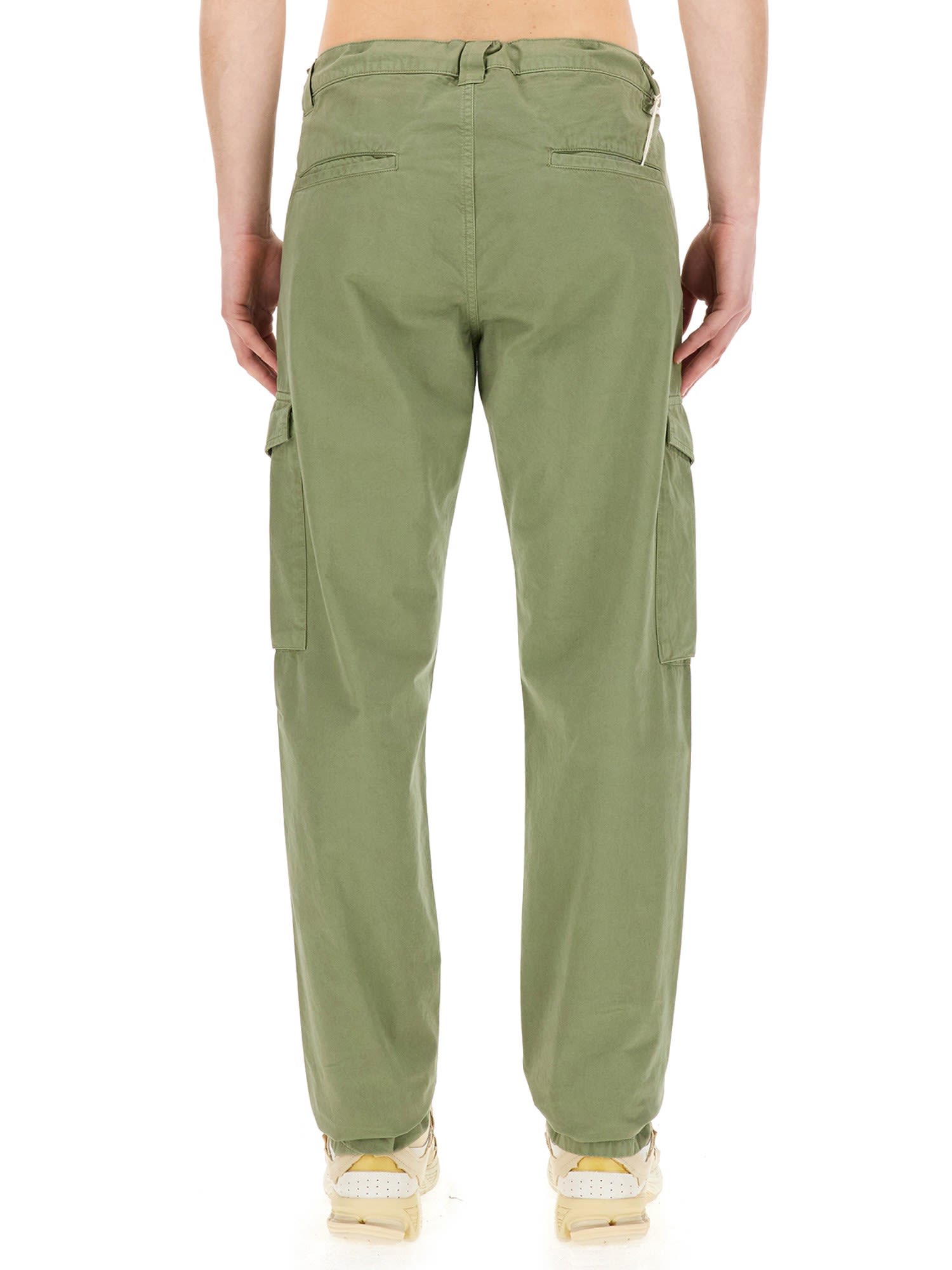 Shop Aspesi Cargo Pants In Verde Salvia