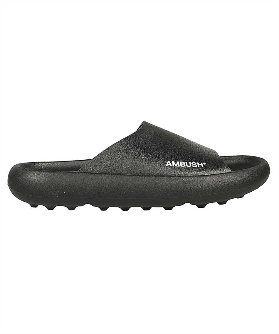 Ambush Round-toe Rubber Slides In Black