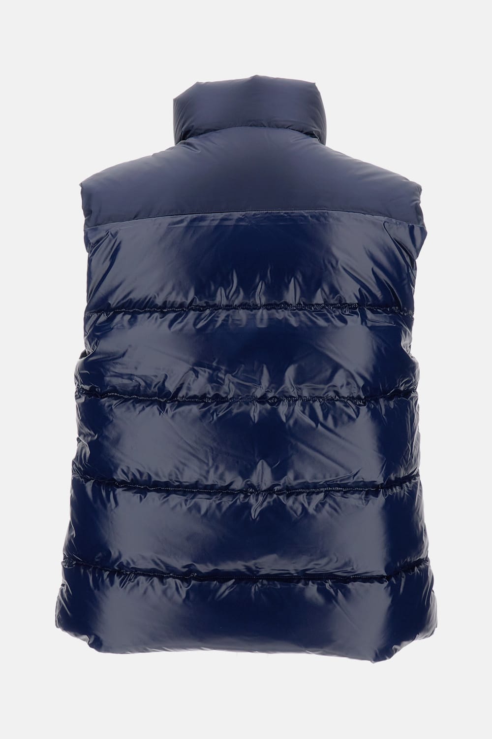 Pyrenex Sleeveless Puffer Jacket High Collar In Blue