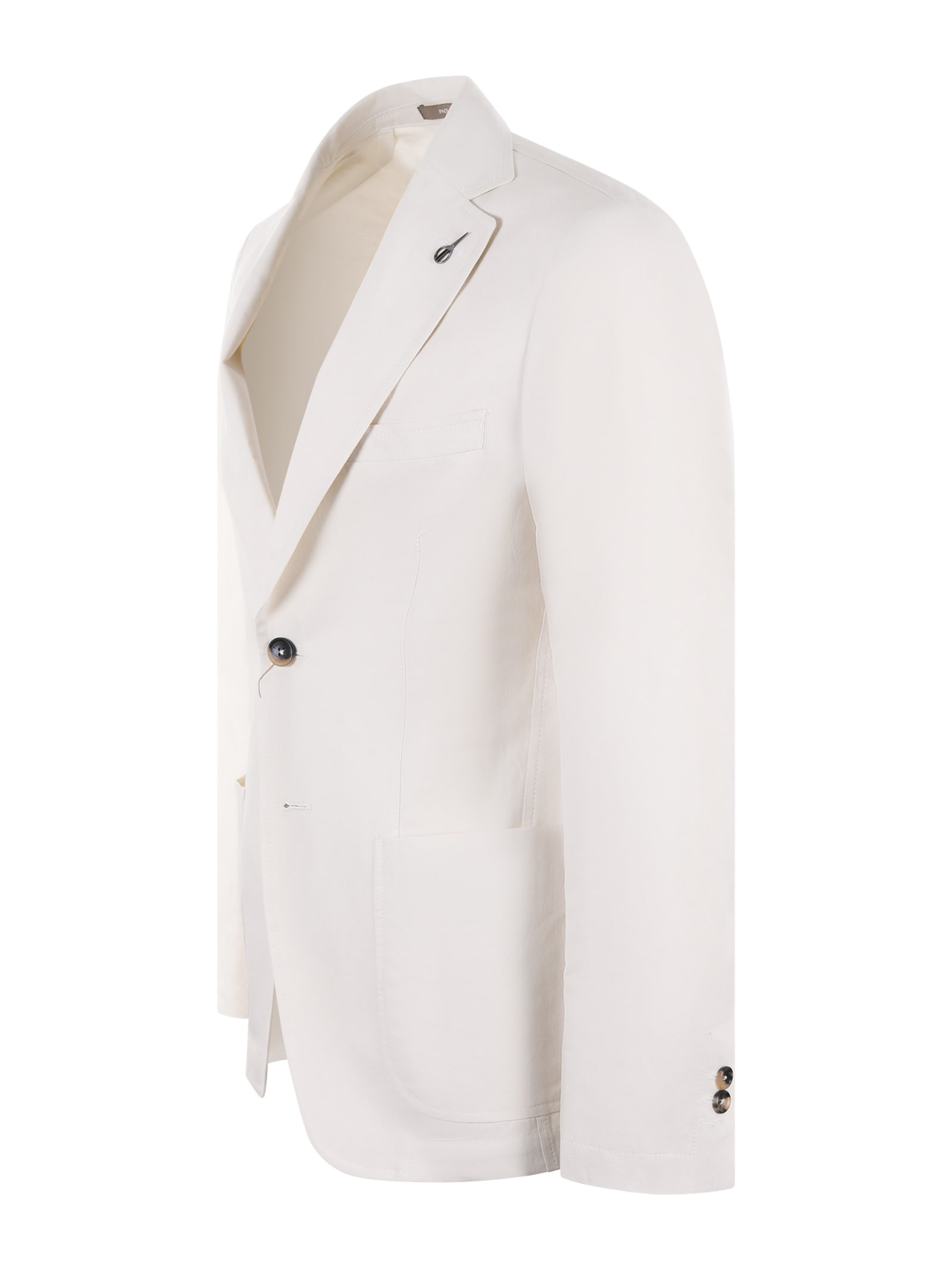 Shop Paoloni Jacket In Ivory