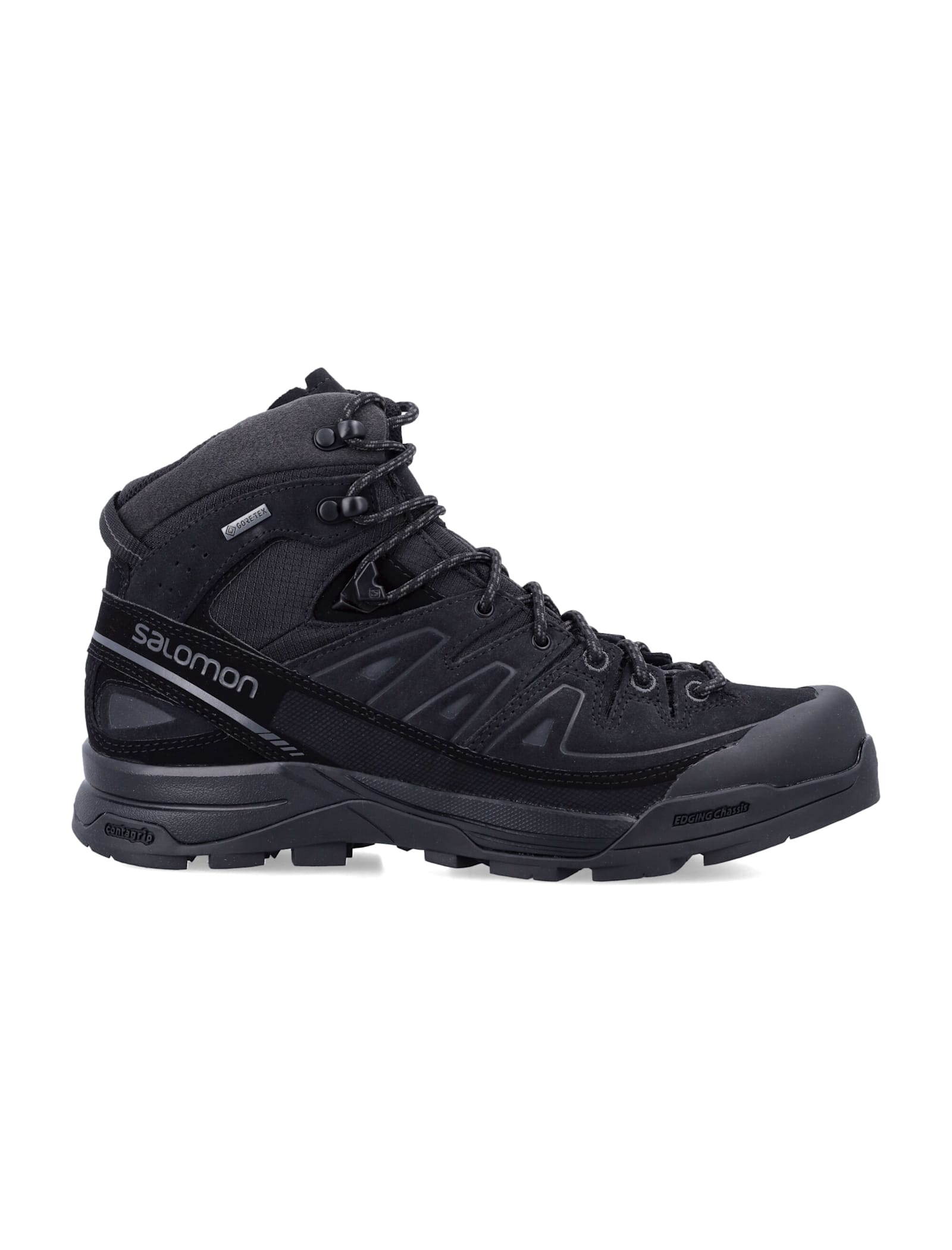 Shop Salomon X- Alp Mid Leather Gore-tex In Black