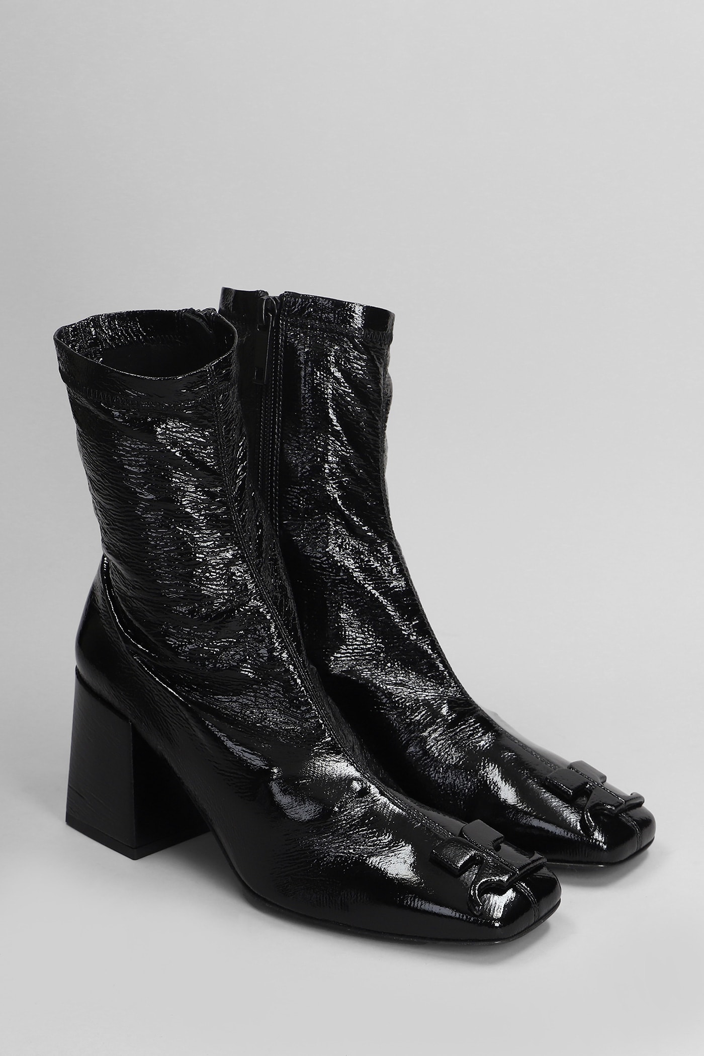 Shop Courrèges Ankle Boots In Black Leather