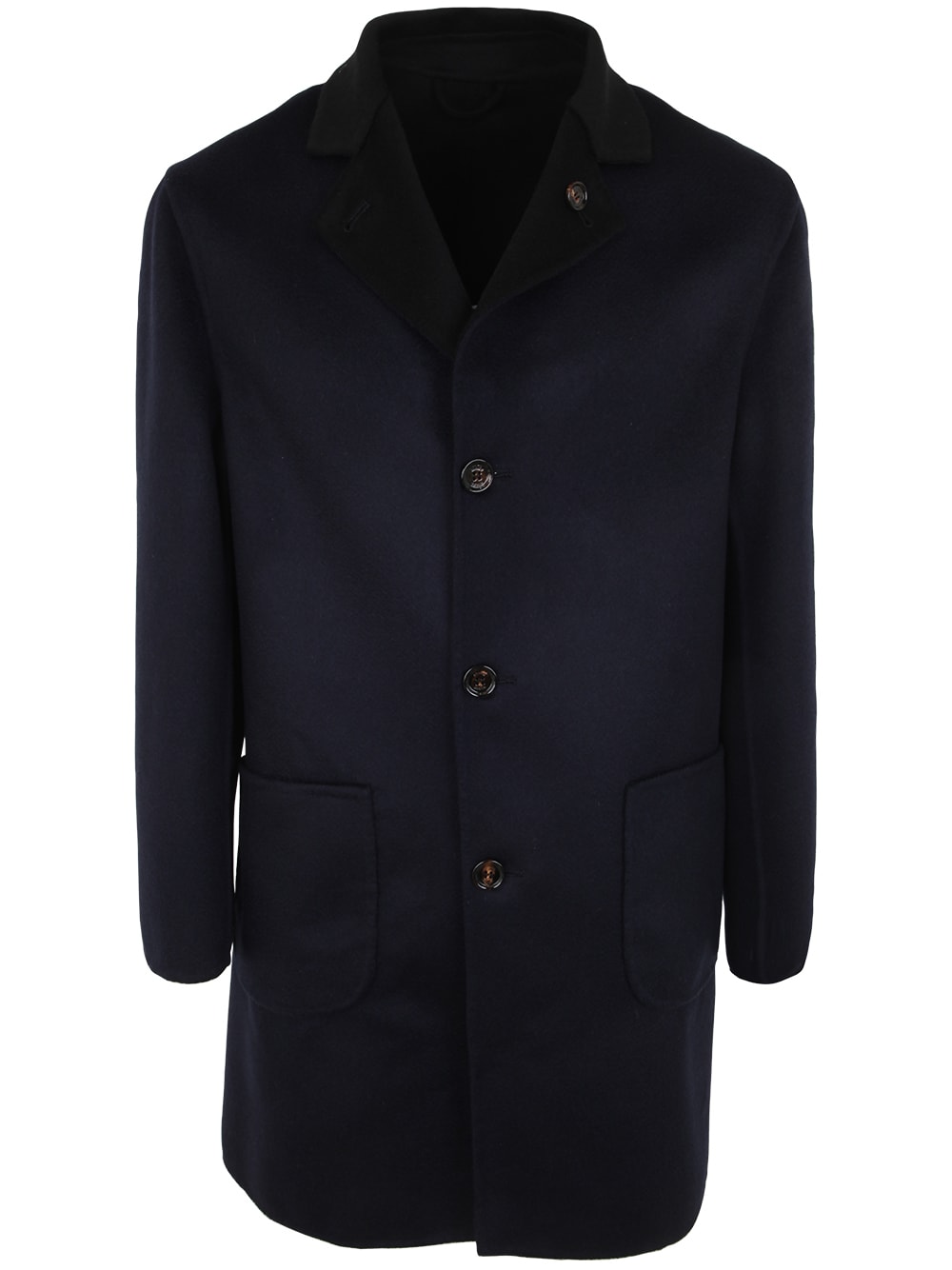 Shop Kired Parana Reversible Coat In Navy Blue Black