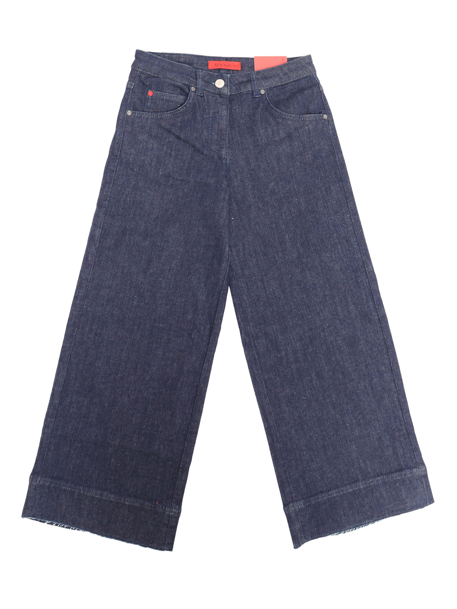 Max&amp;co. Kids' Wide Leg Denim Jeans In Blue