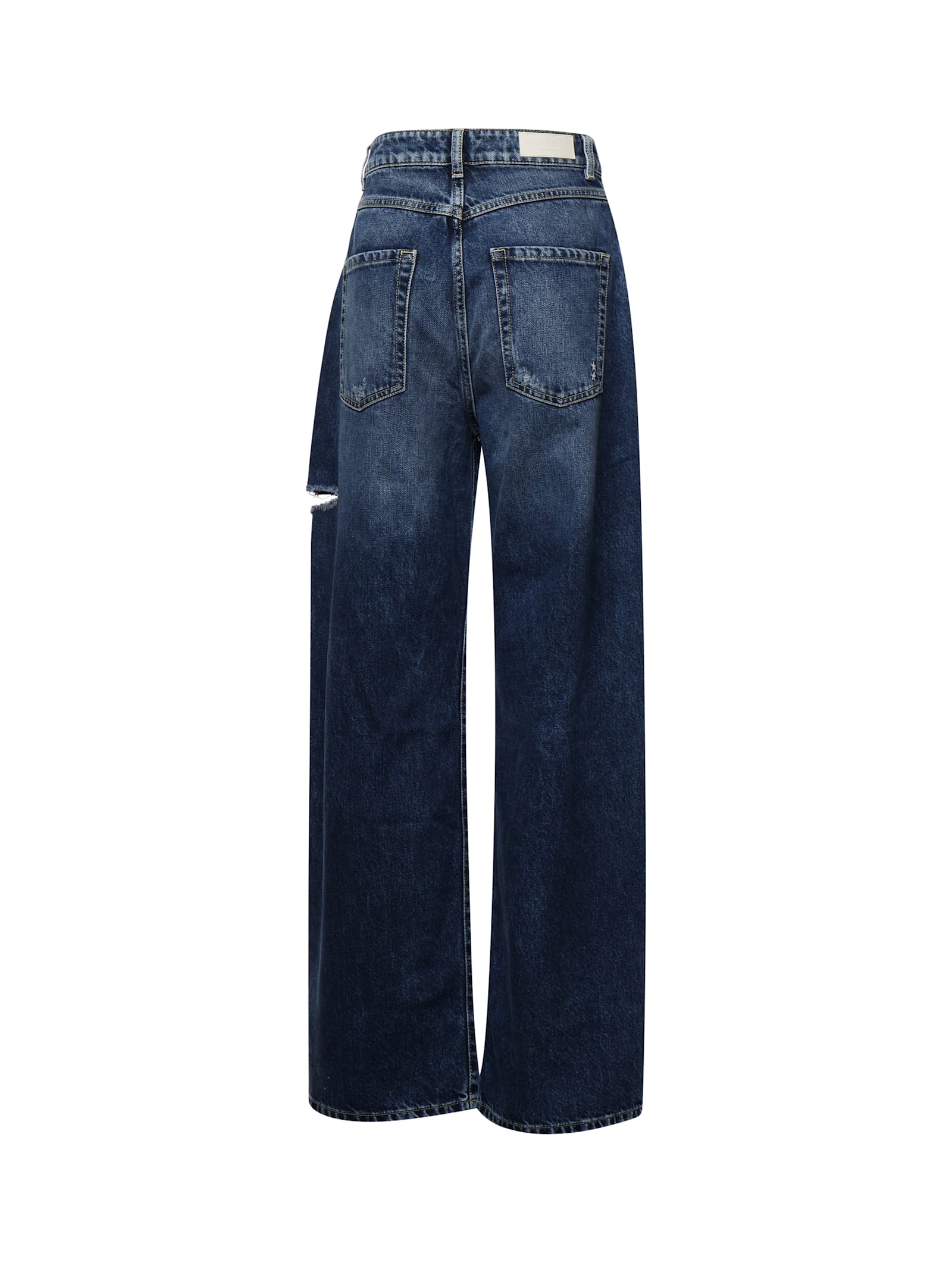 Icon Denim Poppy Jeans Cut-out Details In Dark Denim