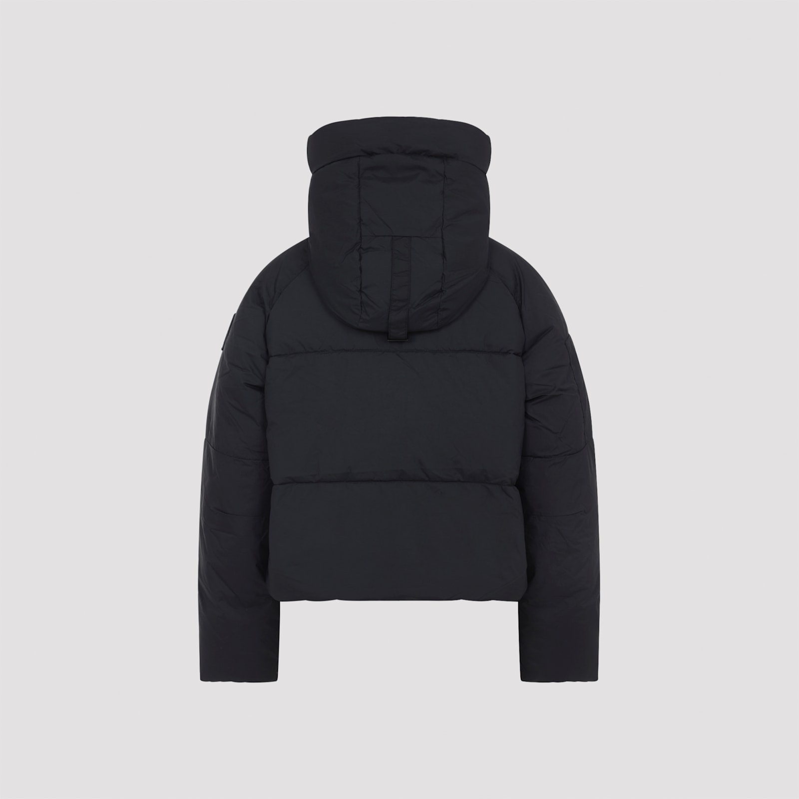 Canada Goose Cropped Puffer Jacket With Concealed Zipper In Black