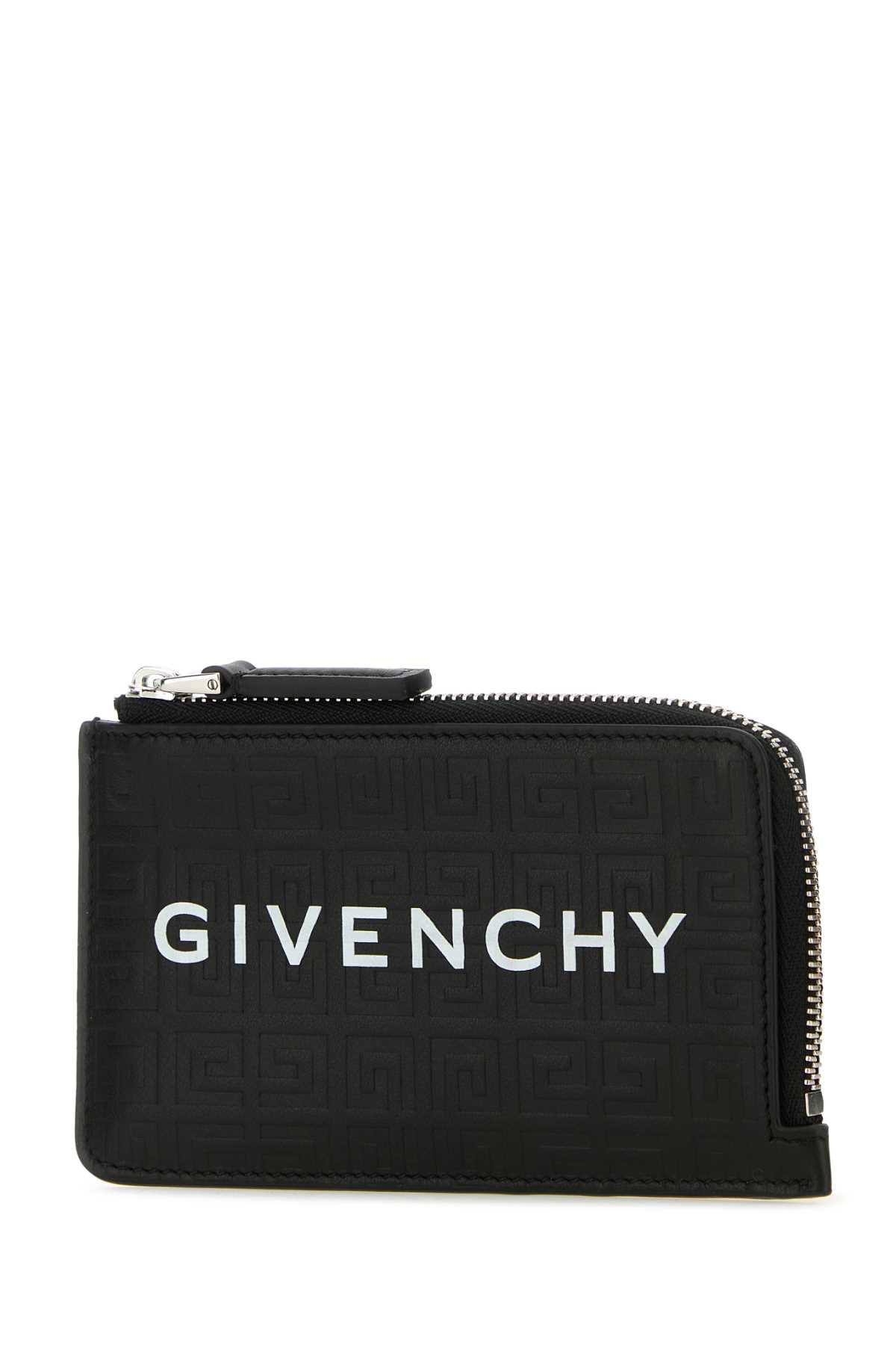 Givenchy Black Canvas And Leather G-cut 4g Card Holder