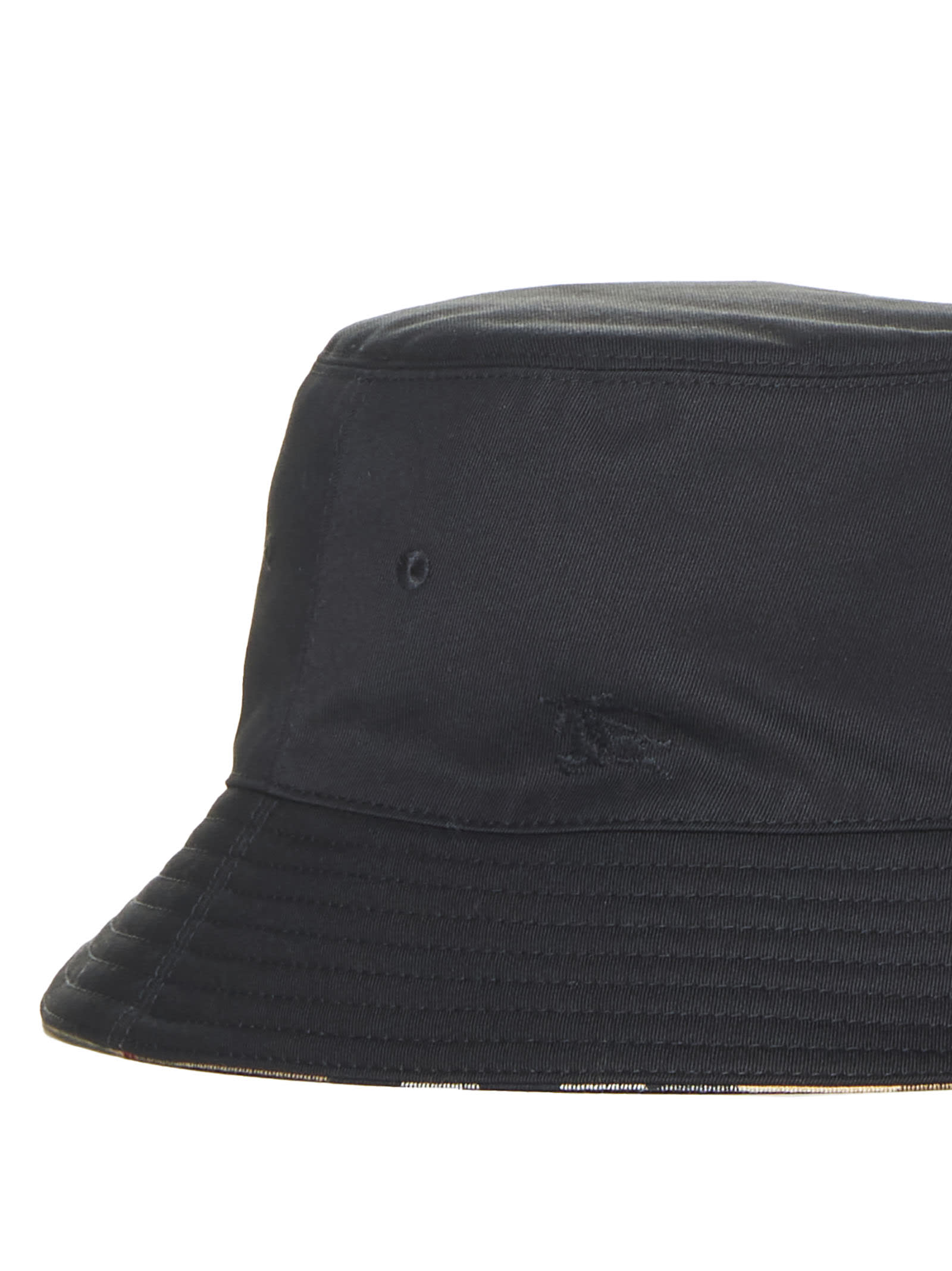 Shop Burberry Hat In Black