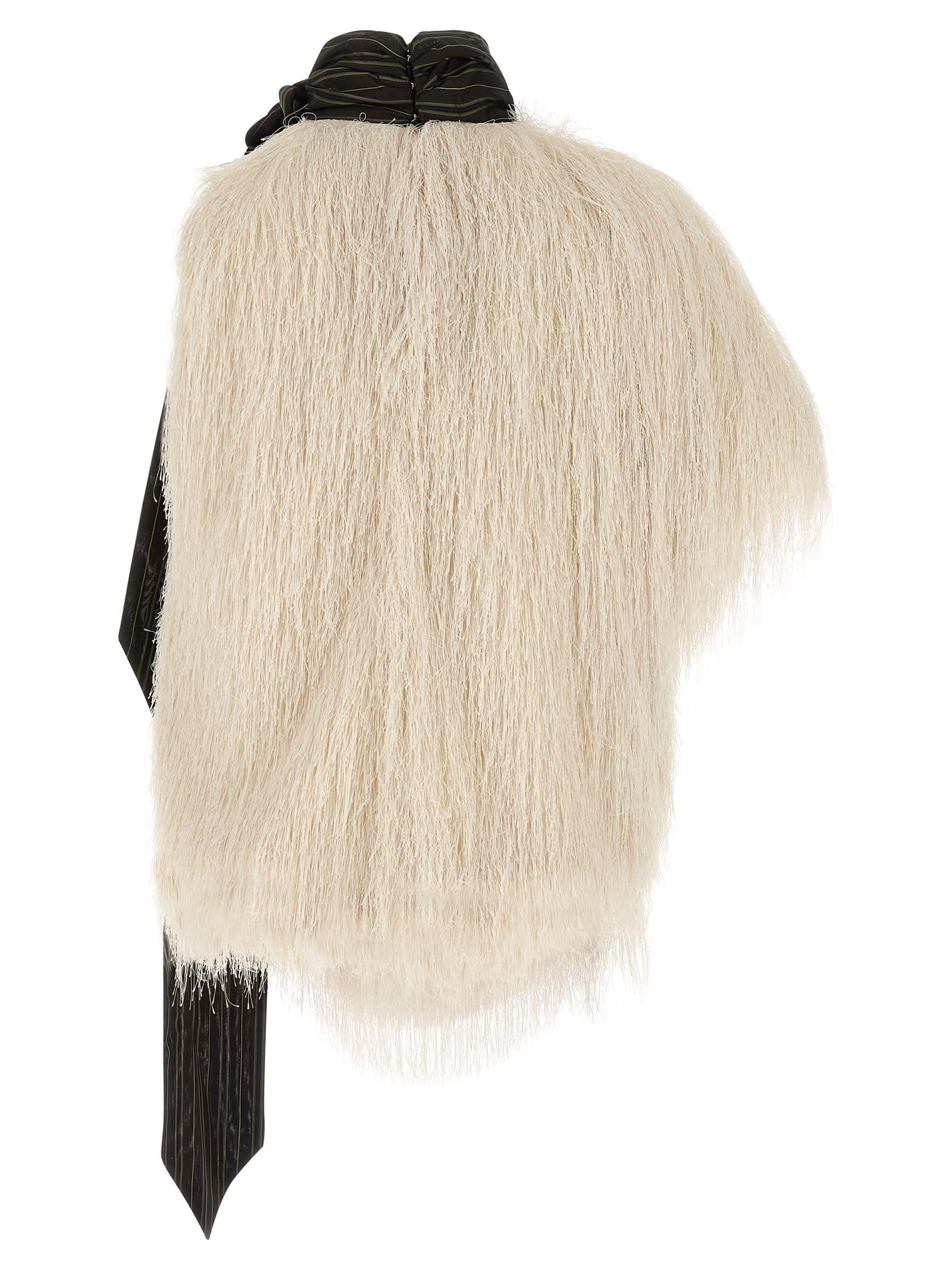 Dries Van Noten Cresta Fringed Top In Neutral