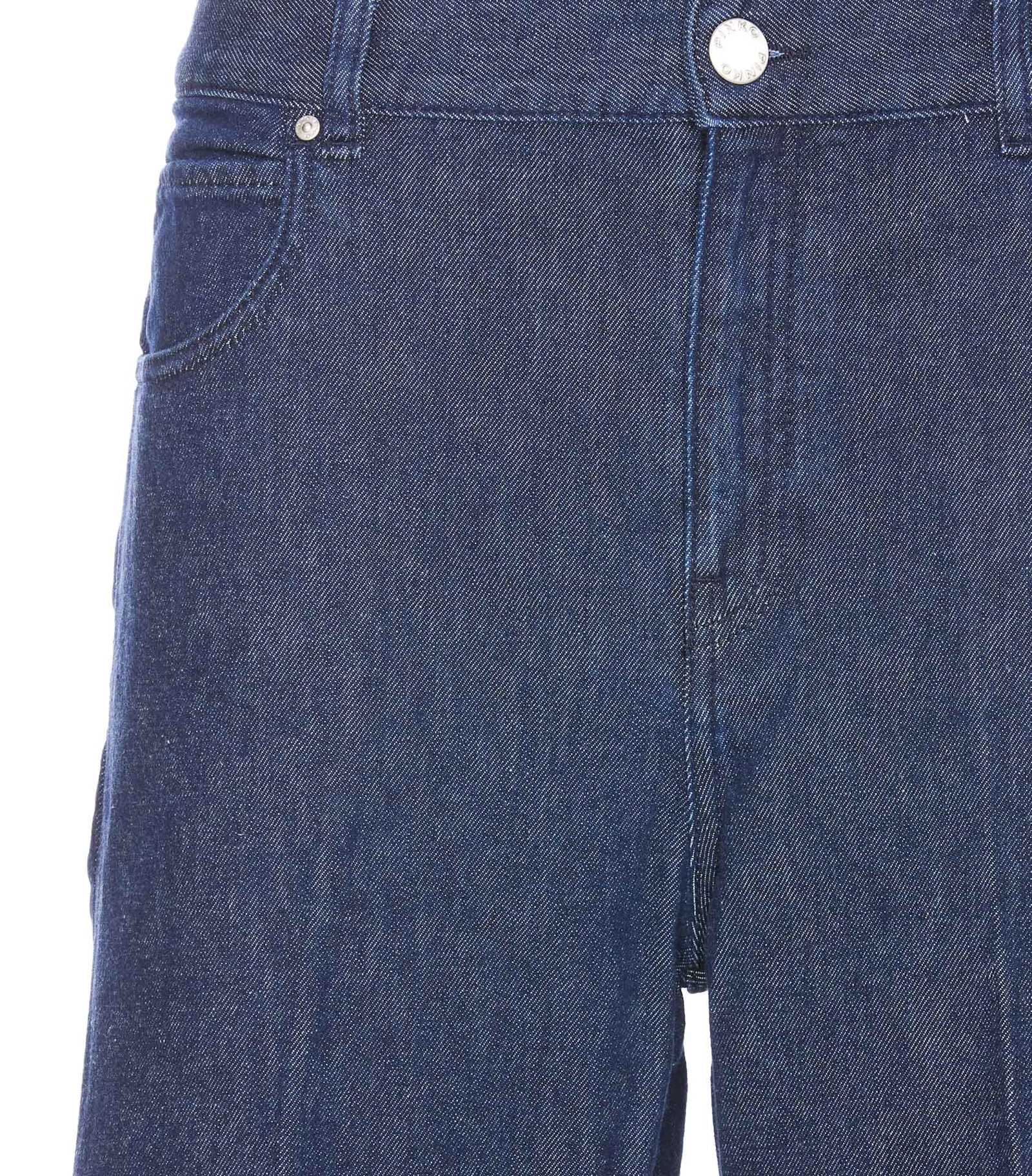 Pinko Loose Jeans With Back Patch Pockets