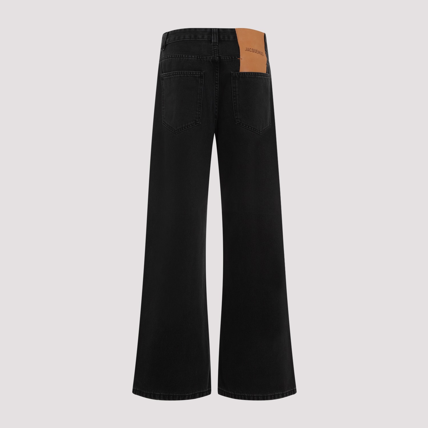 Shop Jacquemus Le De-nîmes Large Jeans In Black