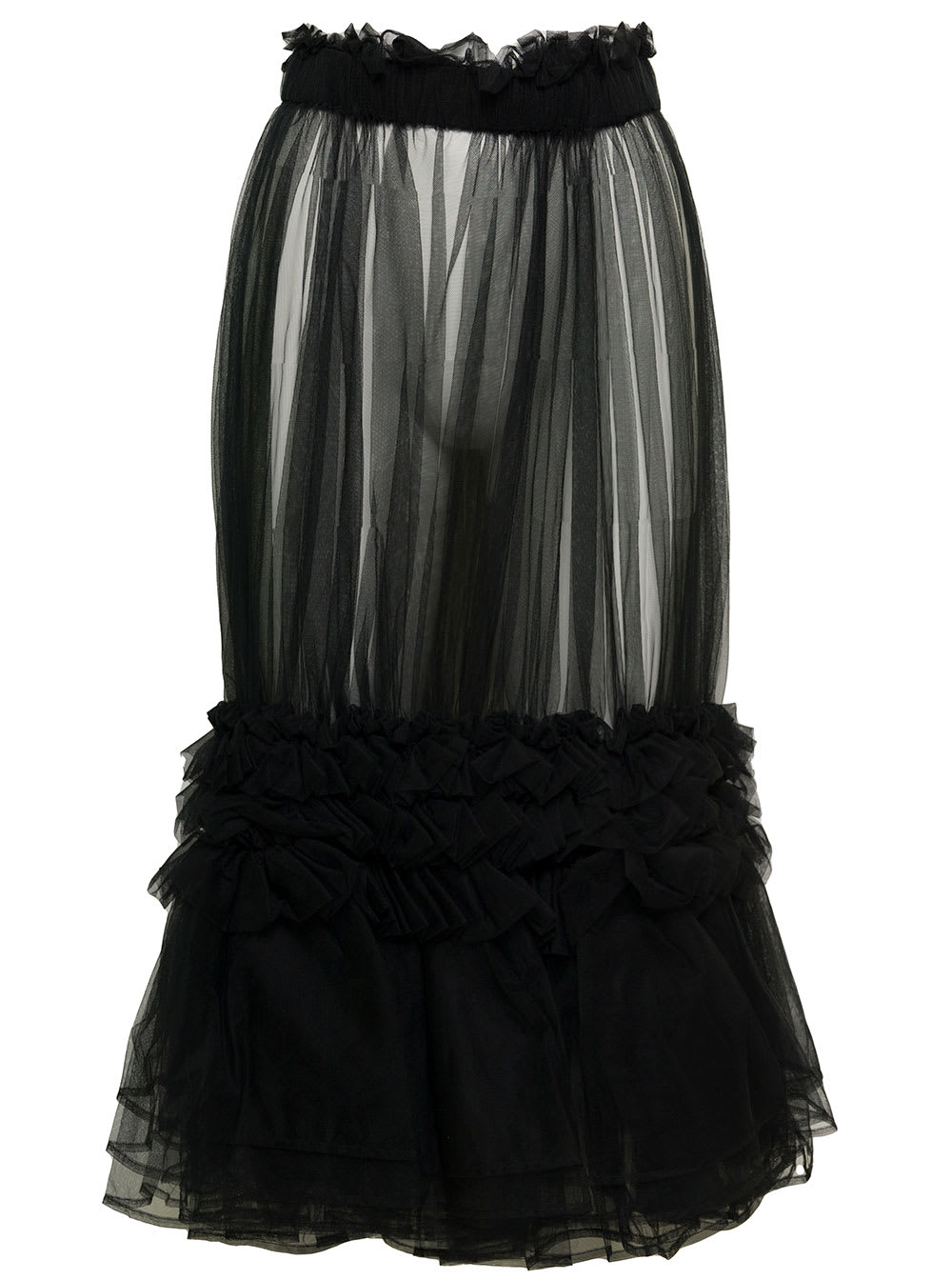 Noir Kei Ninomiya Womans Black Sheer Tulle Skirt