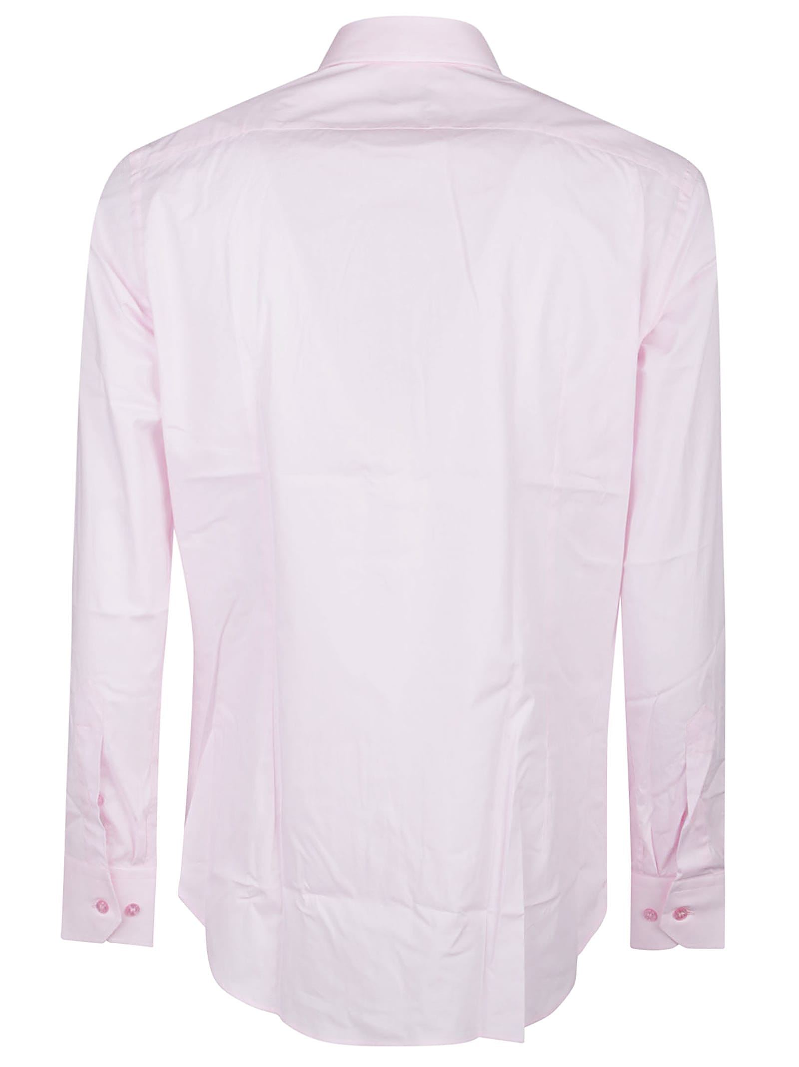 Etro Long Sleeve Fuji Botton Down Logo Shirt In Pink