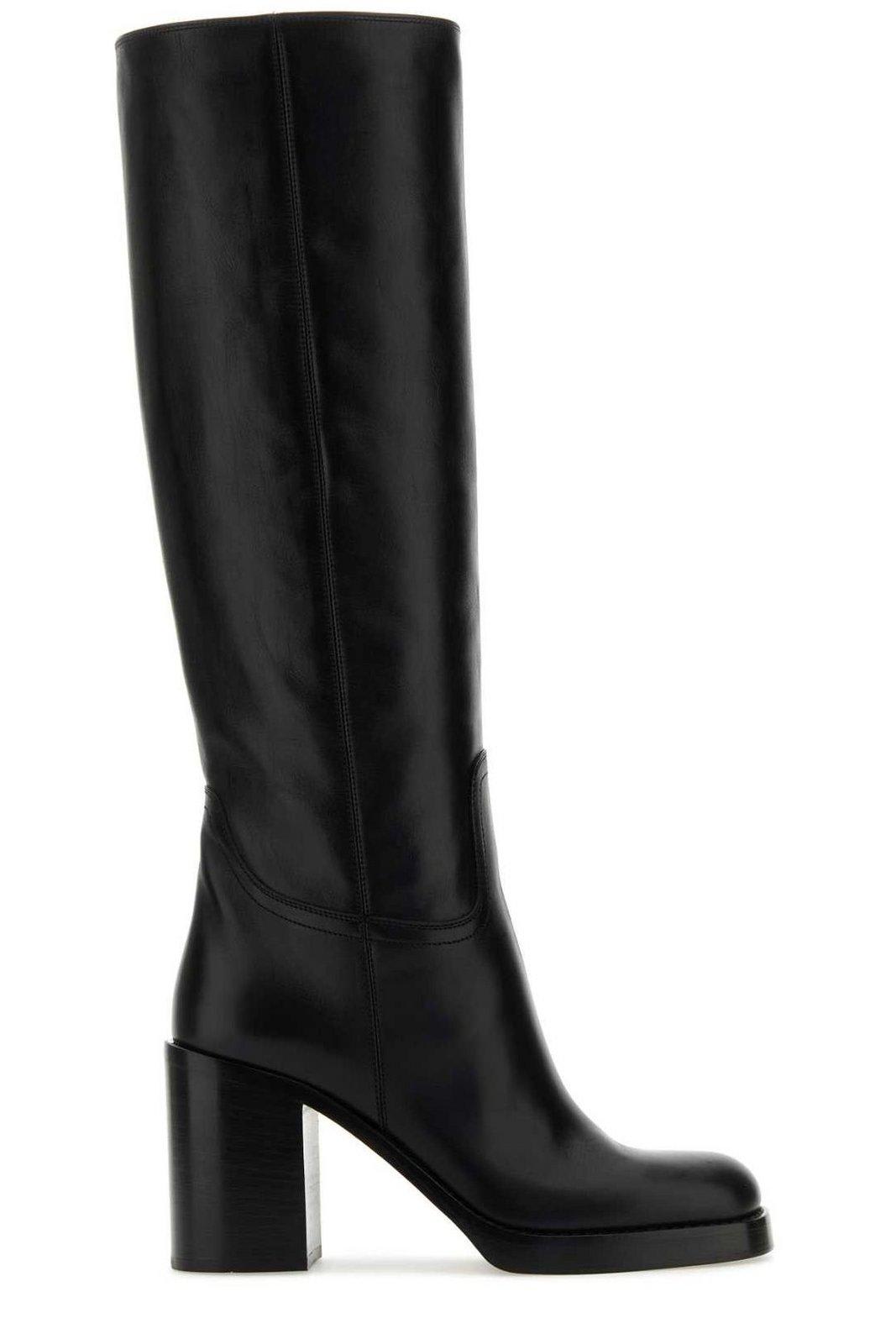Knee-high Square Toe Boots