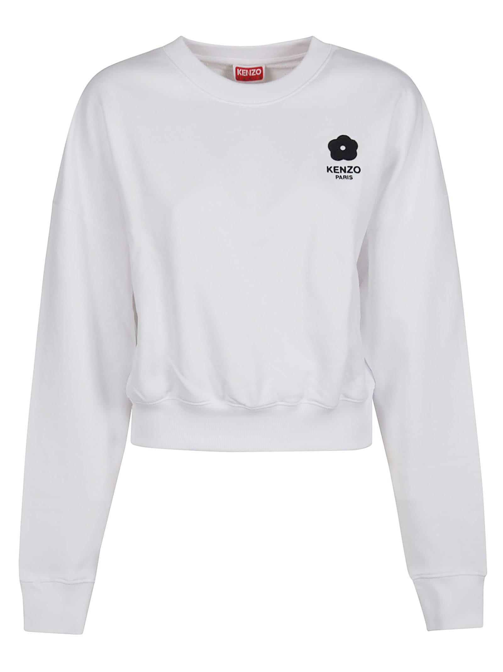 Shop Kenzo Boke 2.0 Cropped Sweatshirt In Blanc