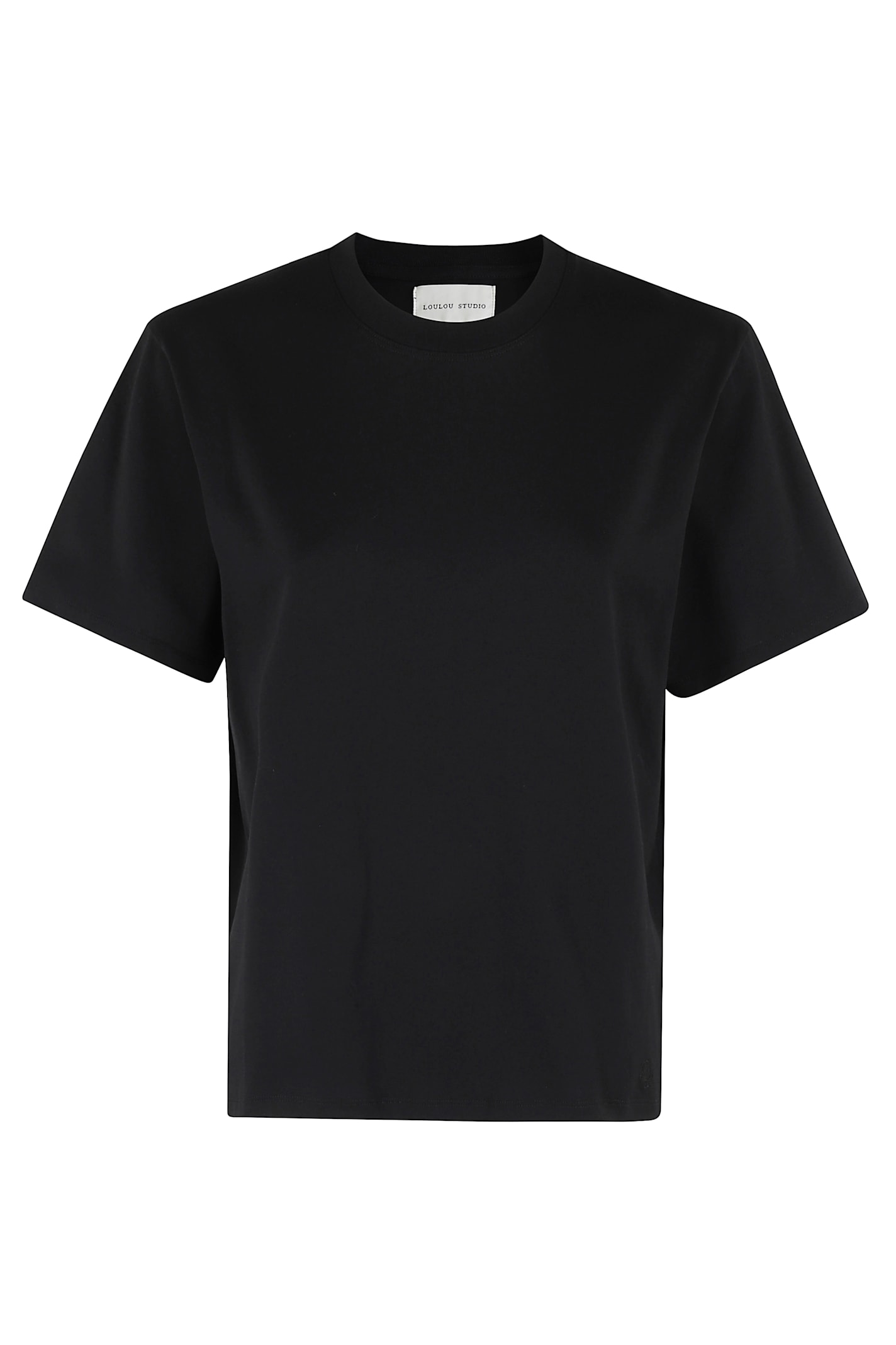 Shop Loulou Studio Cotton Tshirt In Black