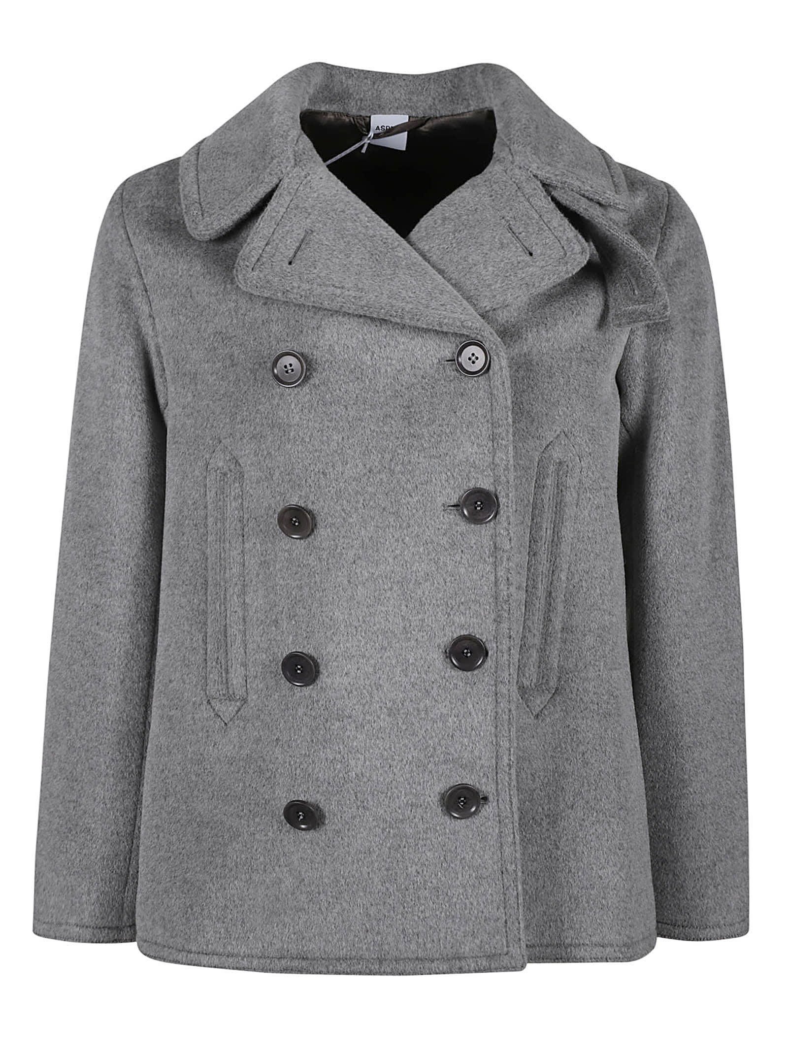 Aspesi Double-breasted Jacket In Grey