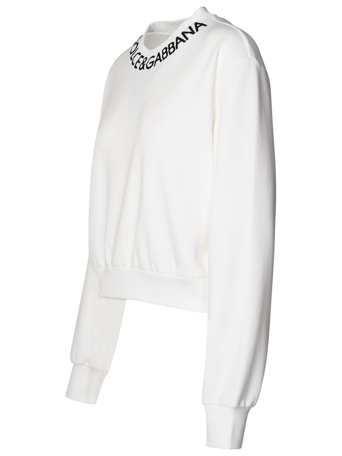 Shop Dolce & Gabbana White Cotton Sweatshirt In Bianco