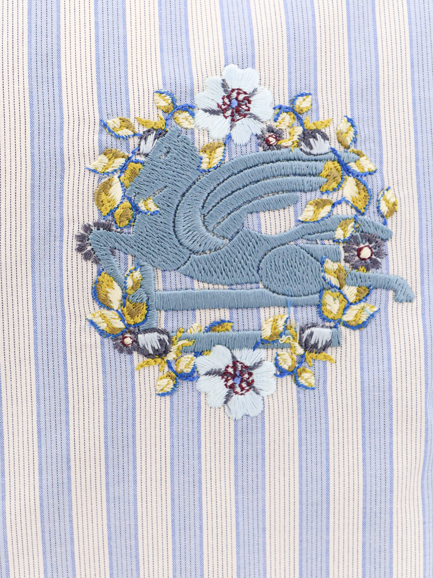 Shop Etro Shirt In Clear Blue