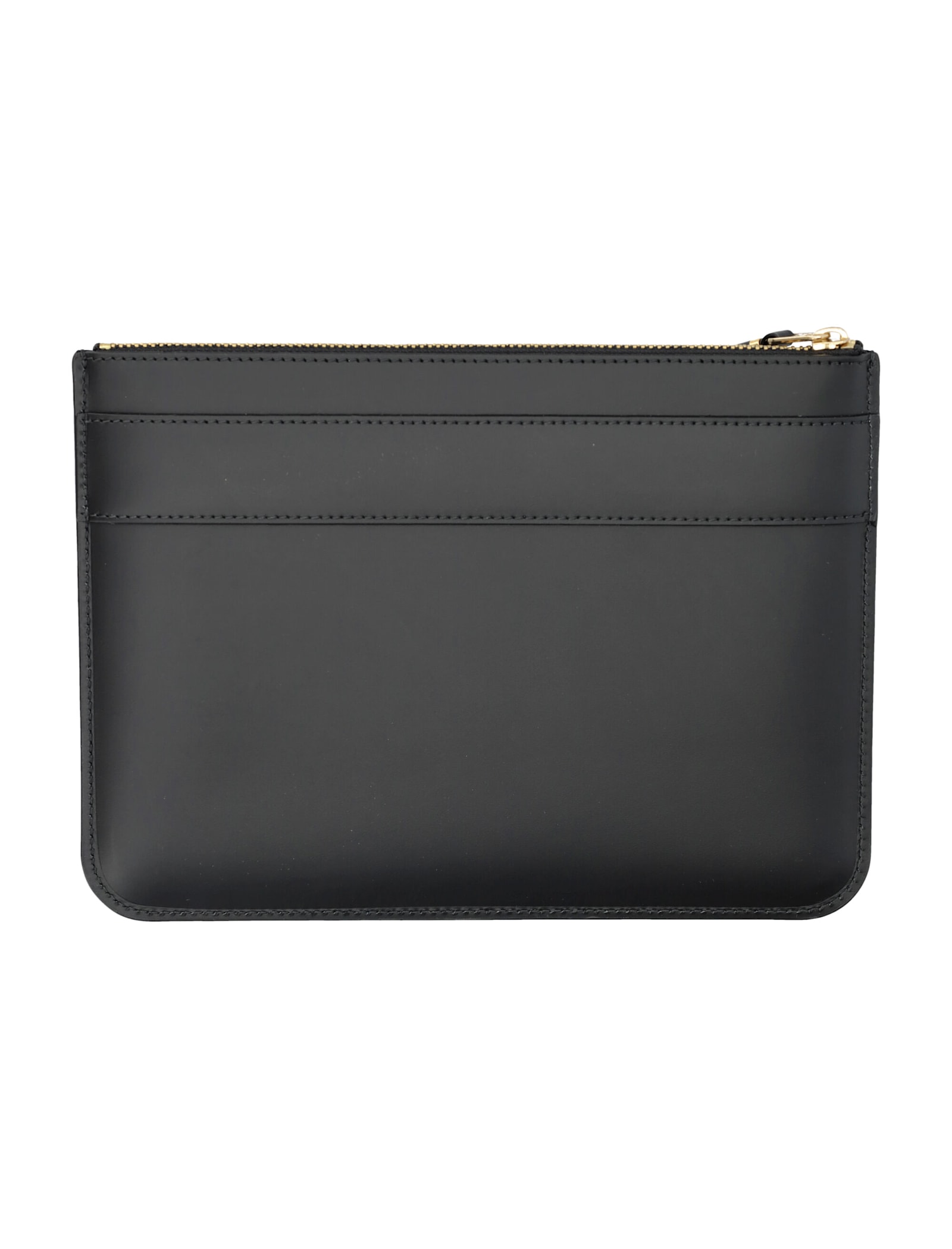 Comme Des Garçons Big Bow Leather Pouch In Black