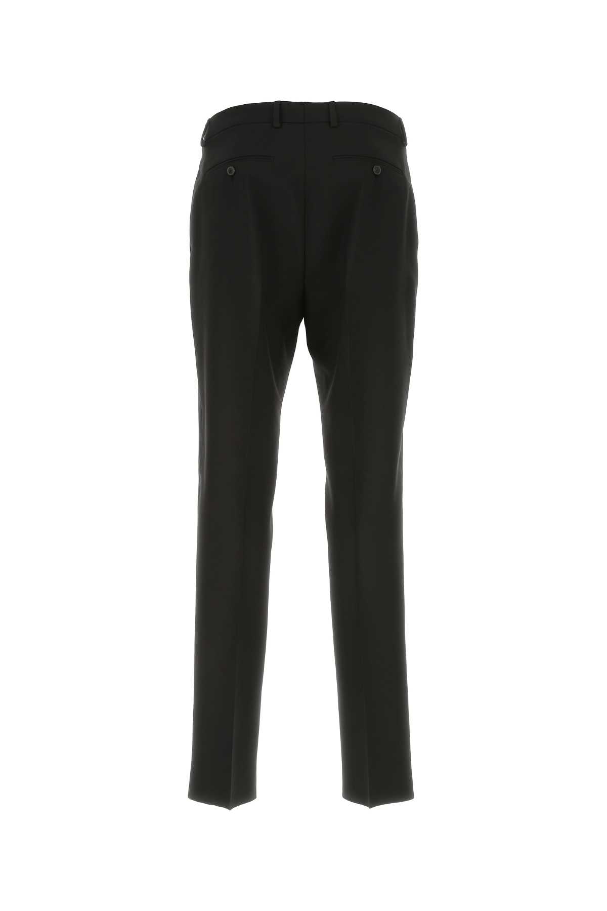 Shop Valentino Black Wool Pant In 0no