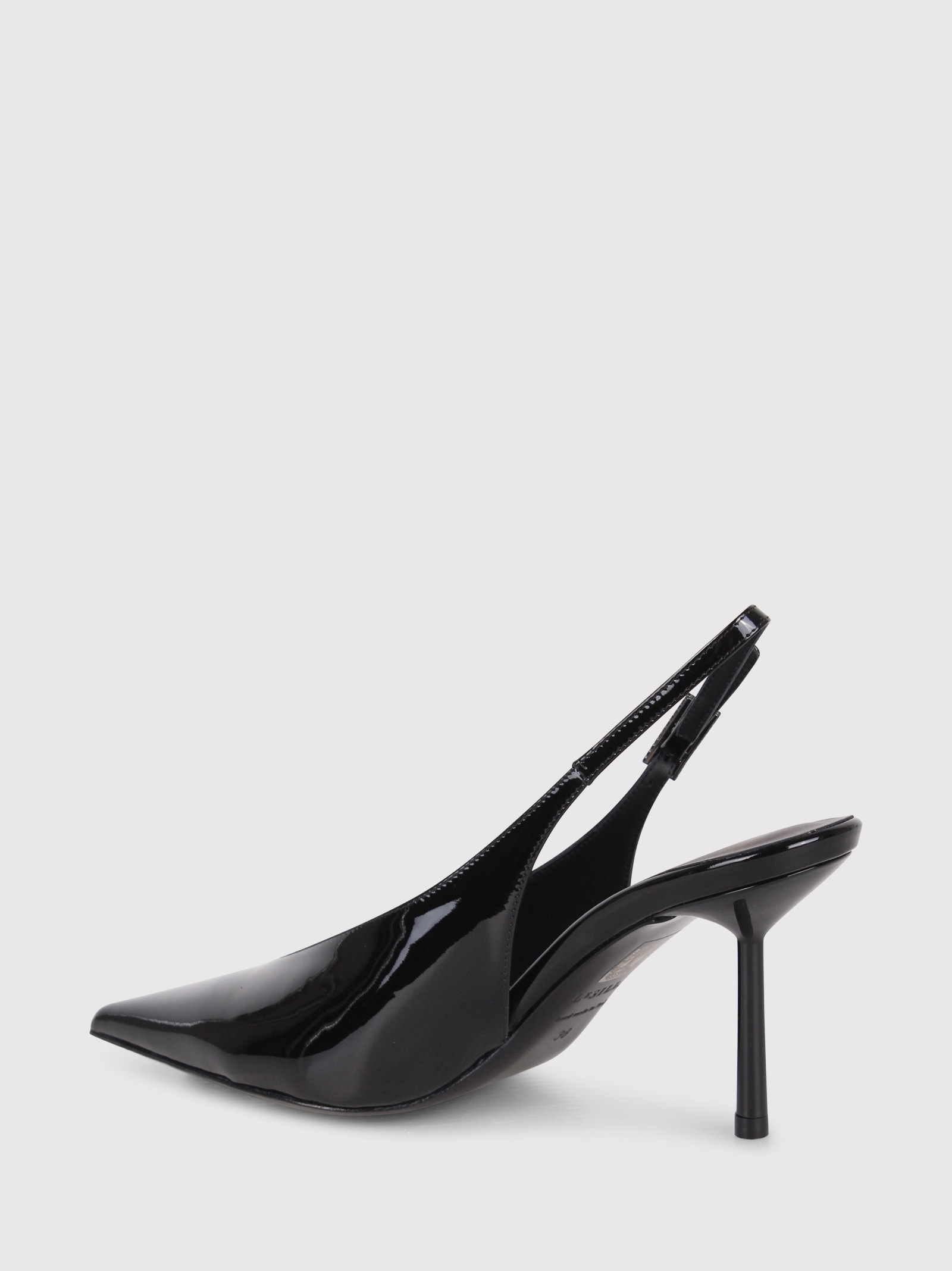 Shop Le Silla Clivage Leather Pumps