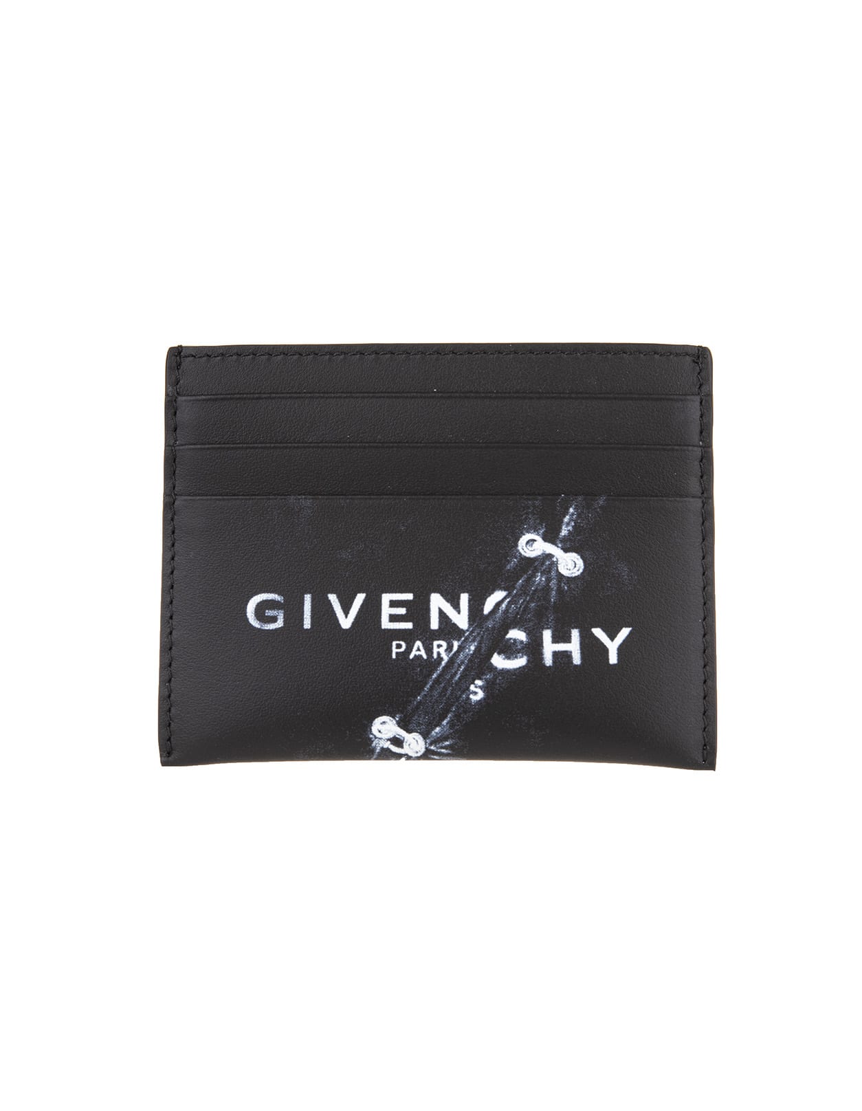 Givenchy Woman Trompe Loeil Card Holder In Black Leather