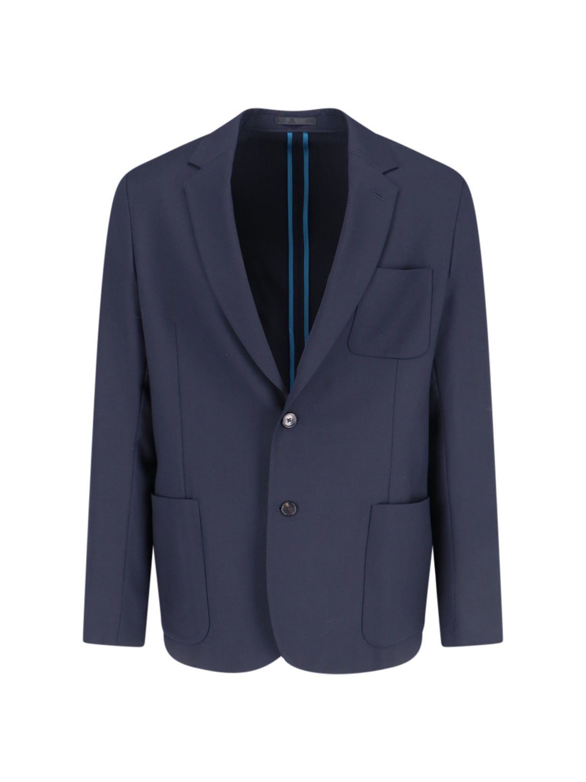 Shop Paul Smith One-breasted Jacket In Blue